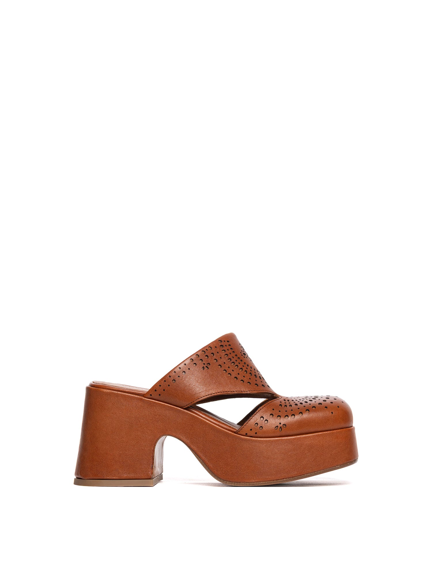 Mahogany calfskin wedges 2940