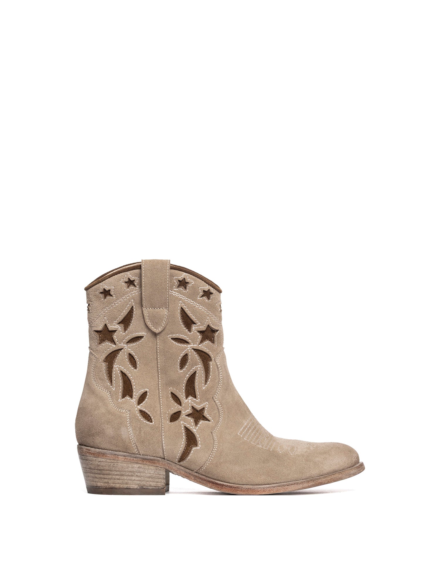 Tronchetti texani in camoscio beige 2920