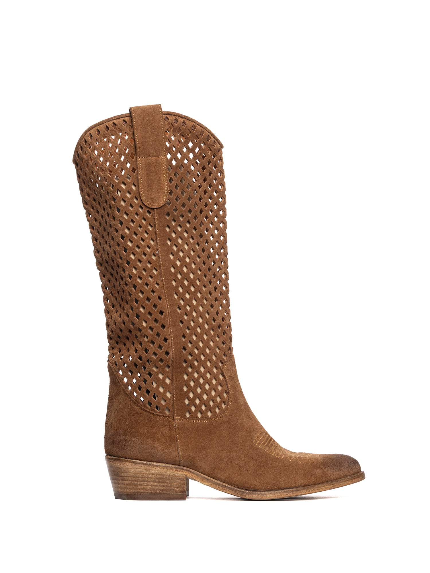 Whiskey Suede Texan Boots 2918