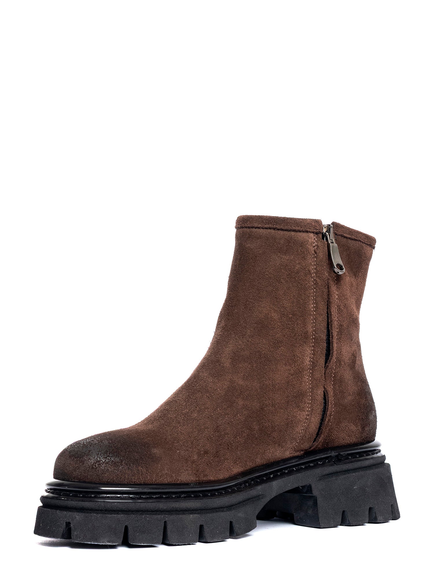 Tronchetti in camoscio marrone 2812