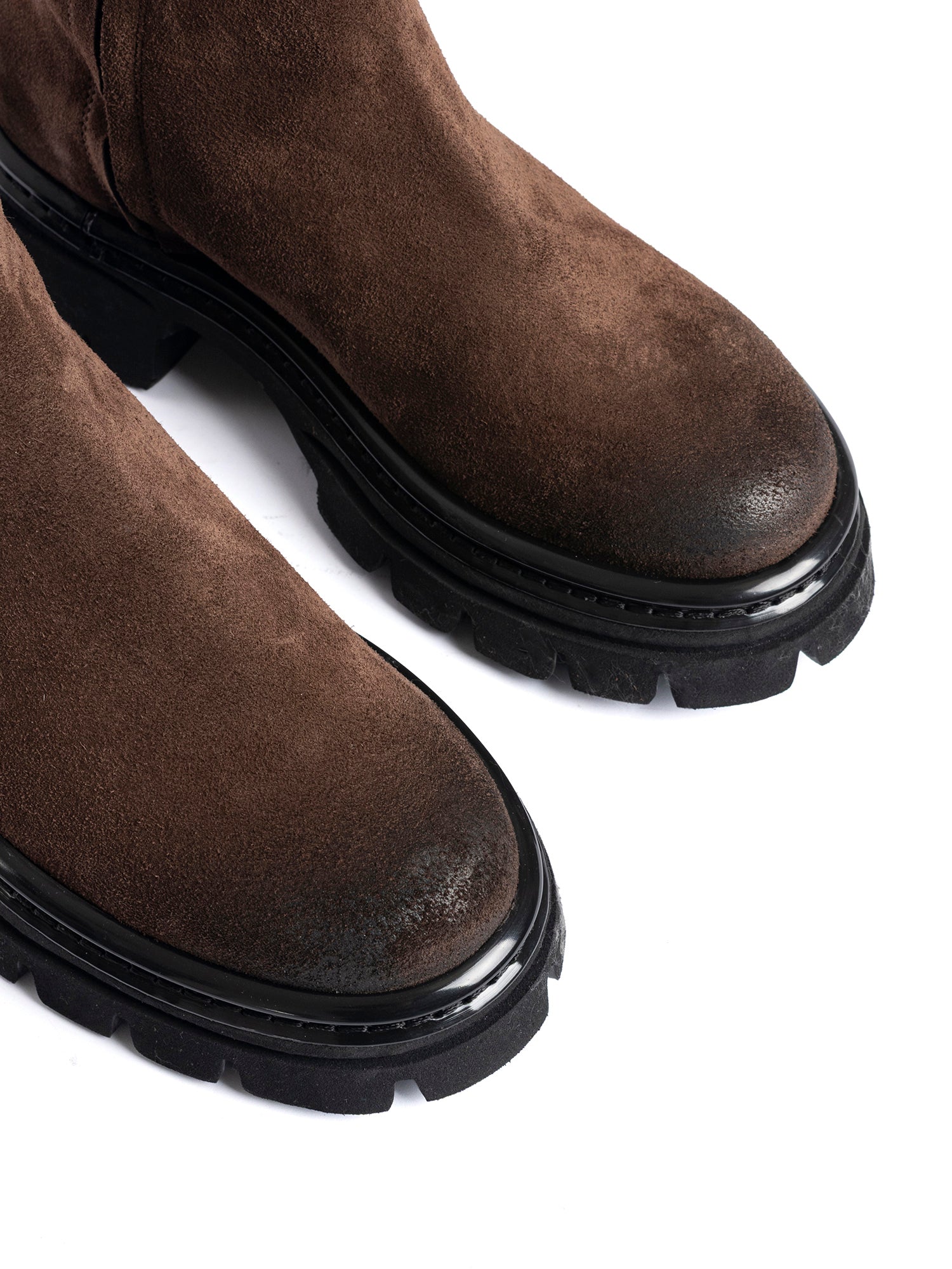 Tronchetti in camoscio marrone 2812