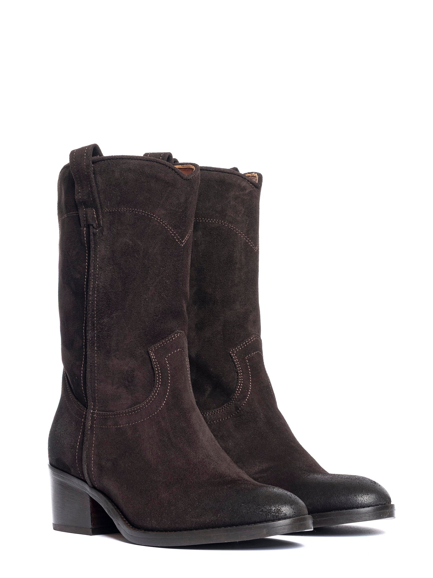 Stivali in camoscio testa di moro 2808