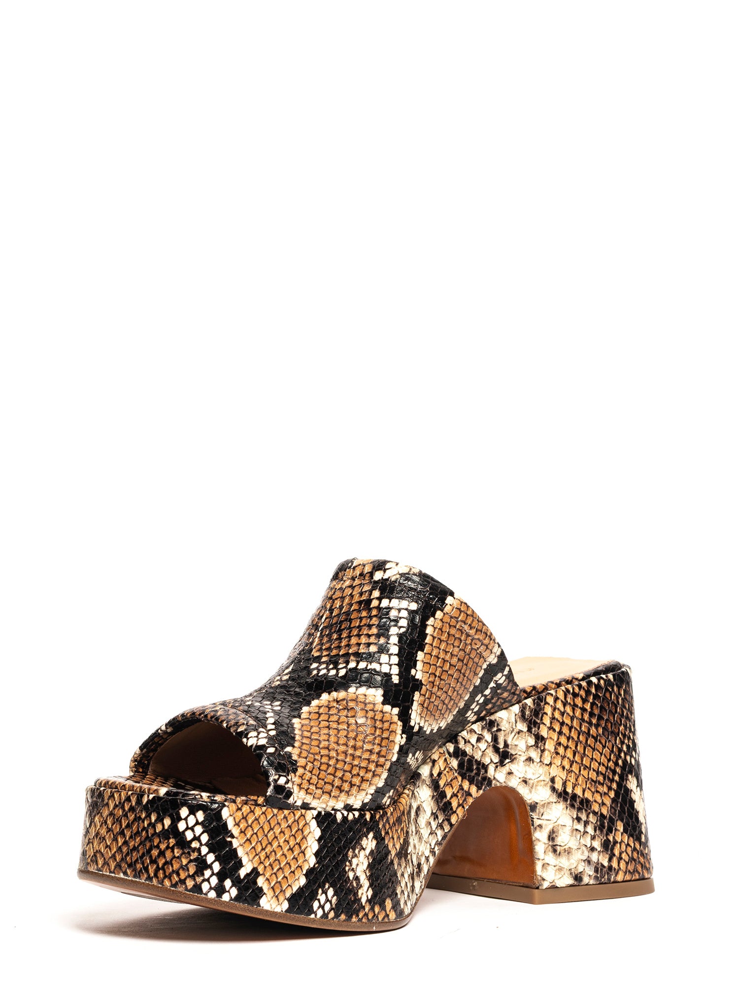 Zeppe in vitello pitonato multicolor 2471