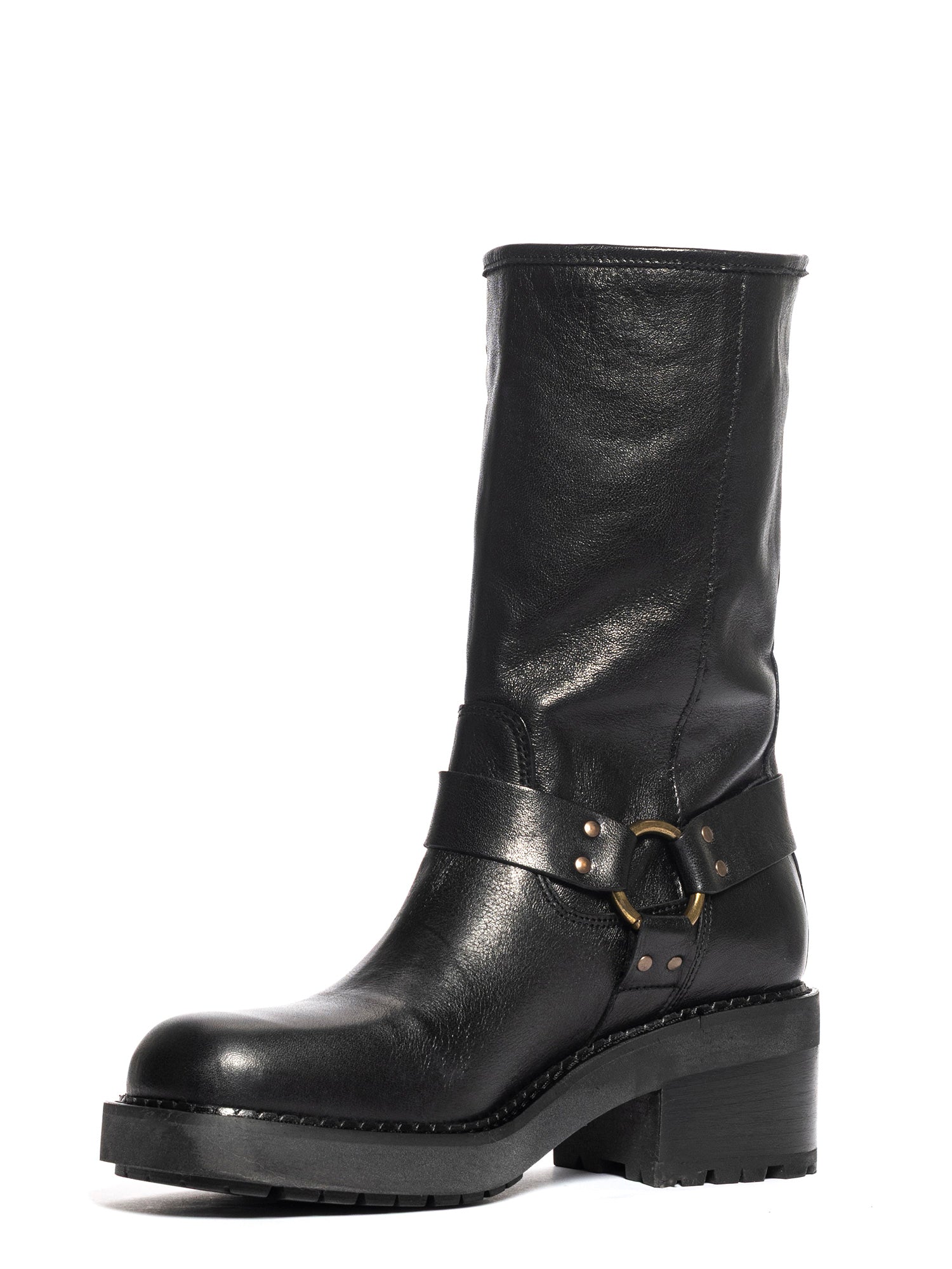 Biker in vitello nero 2830