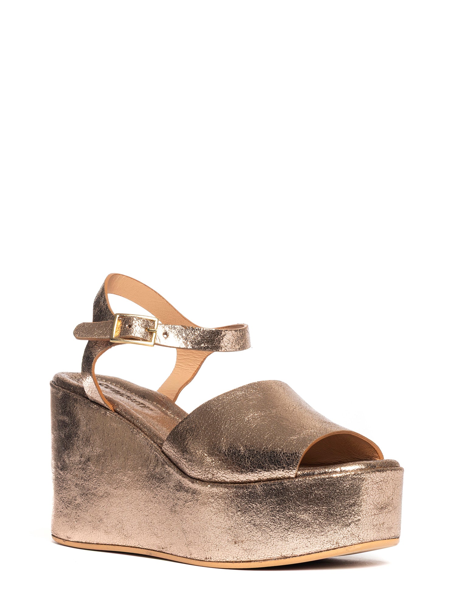 Zeppe in laminato gold rose 2741