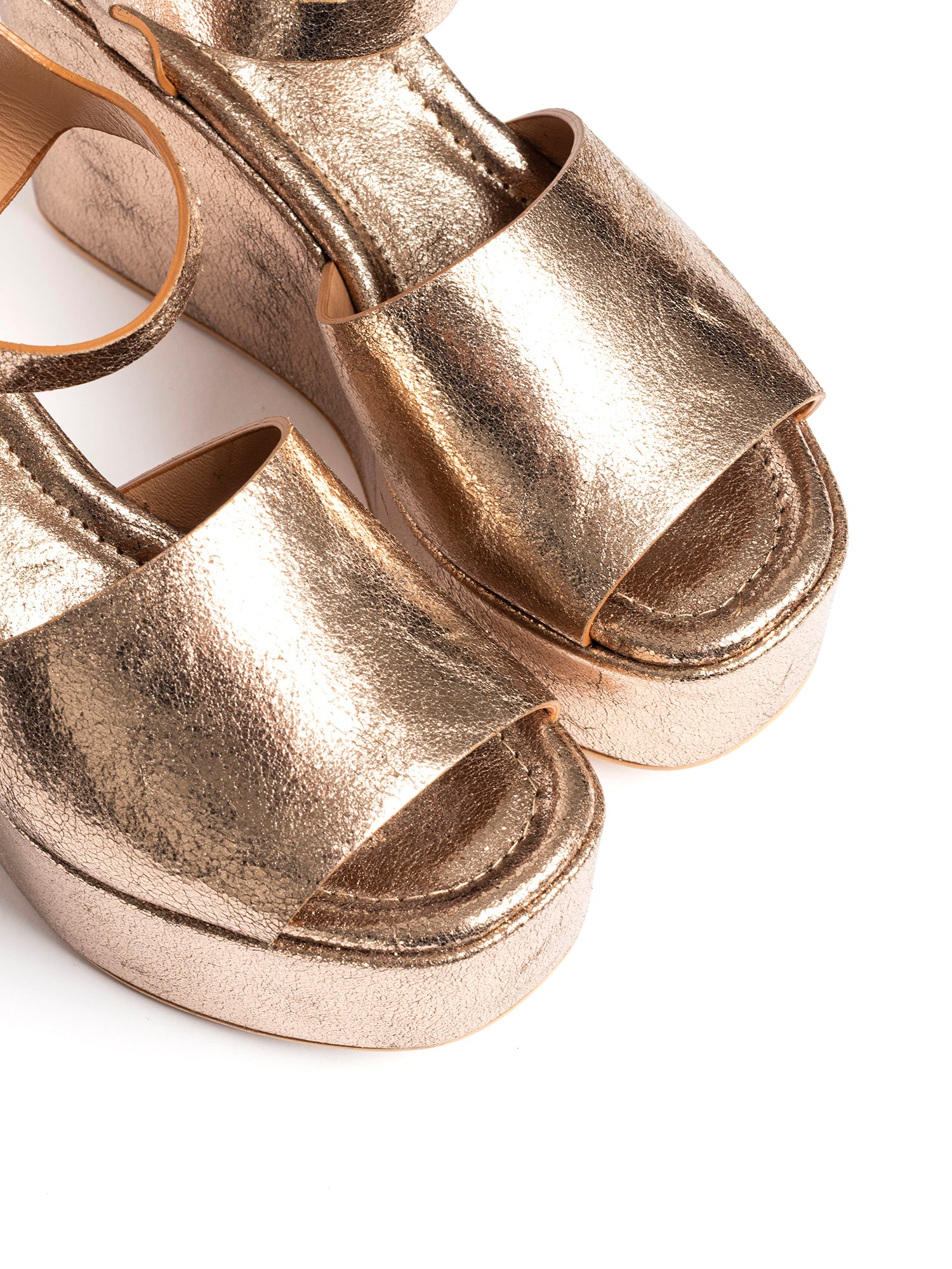 Zeppe in laminato gold rose 2741