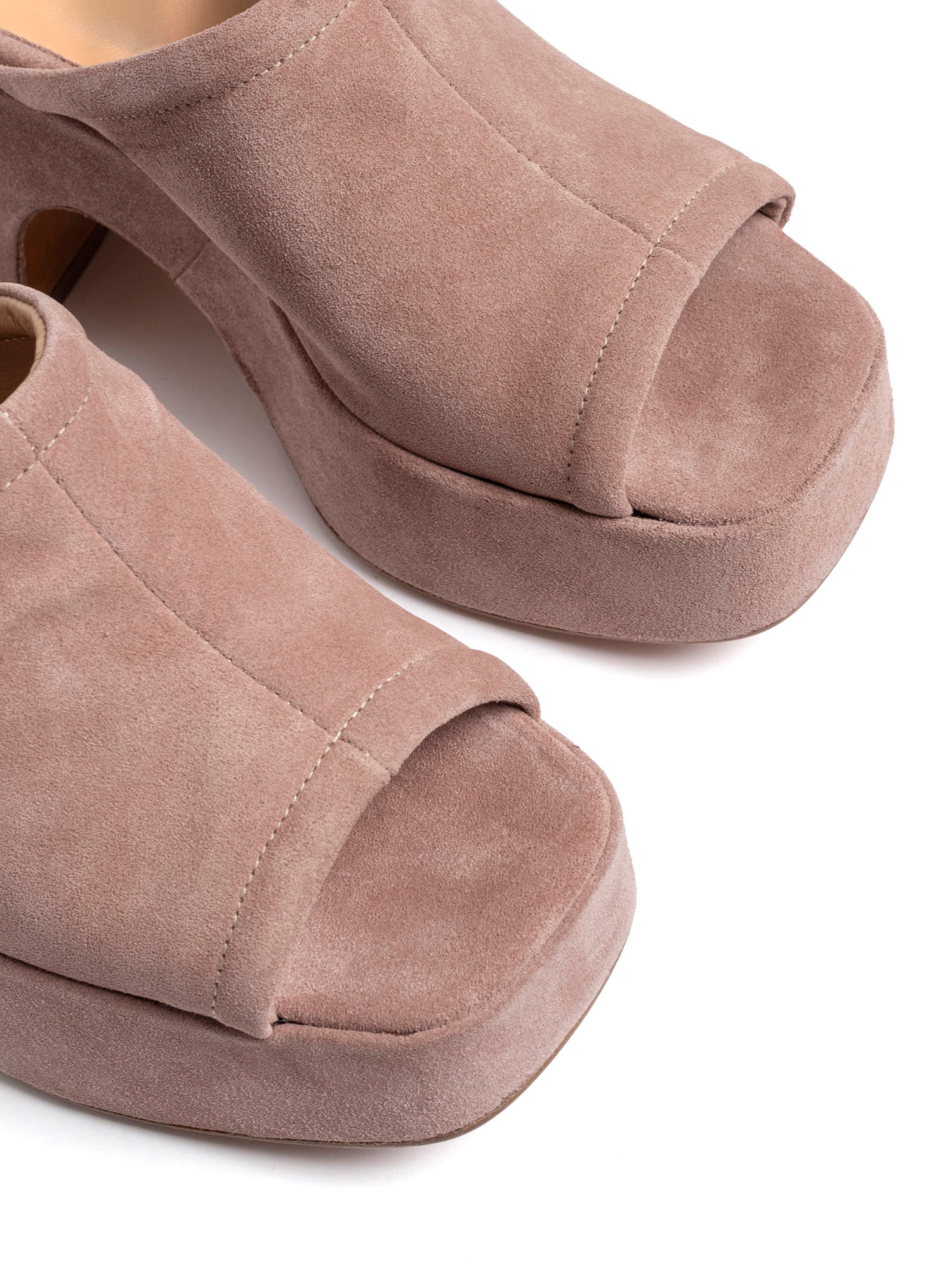 Antique pink suede wedges 2471