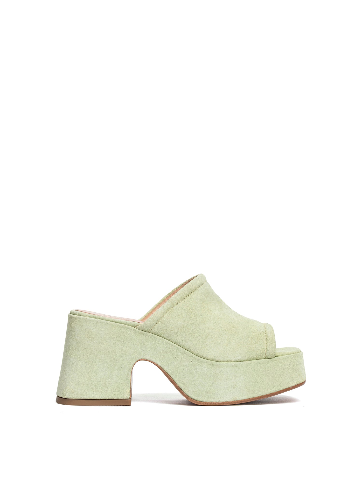 Zeppe in camoscio verde acqua 2471