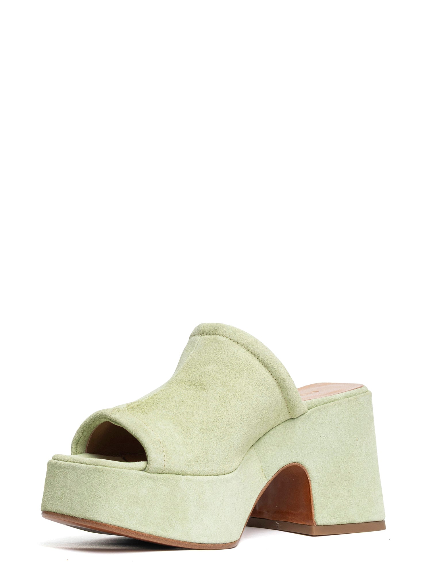 Zeppe in camoscio verde acqua 2471