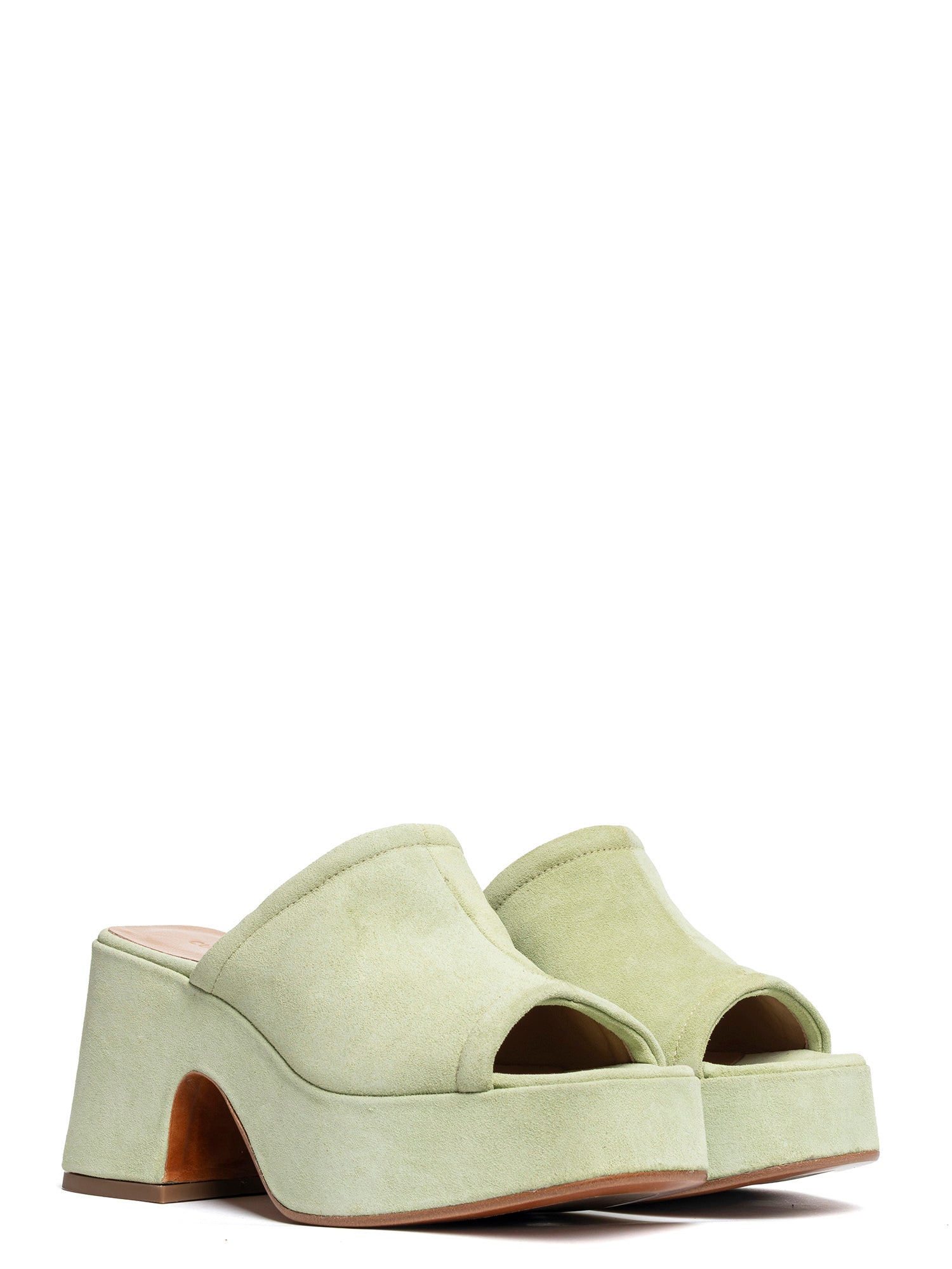 Zeppe in camoscio verde acqua 2471