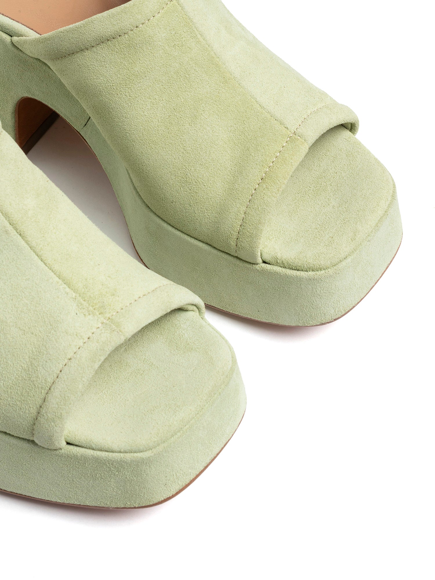 Zeppe in camoscio verde acqua 2471