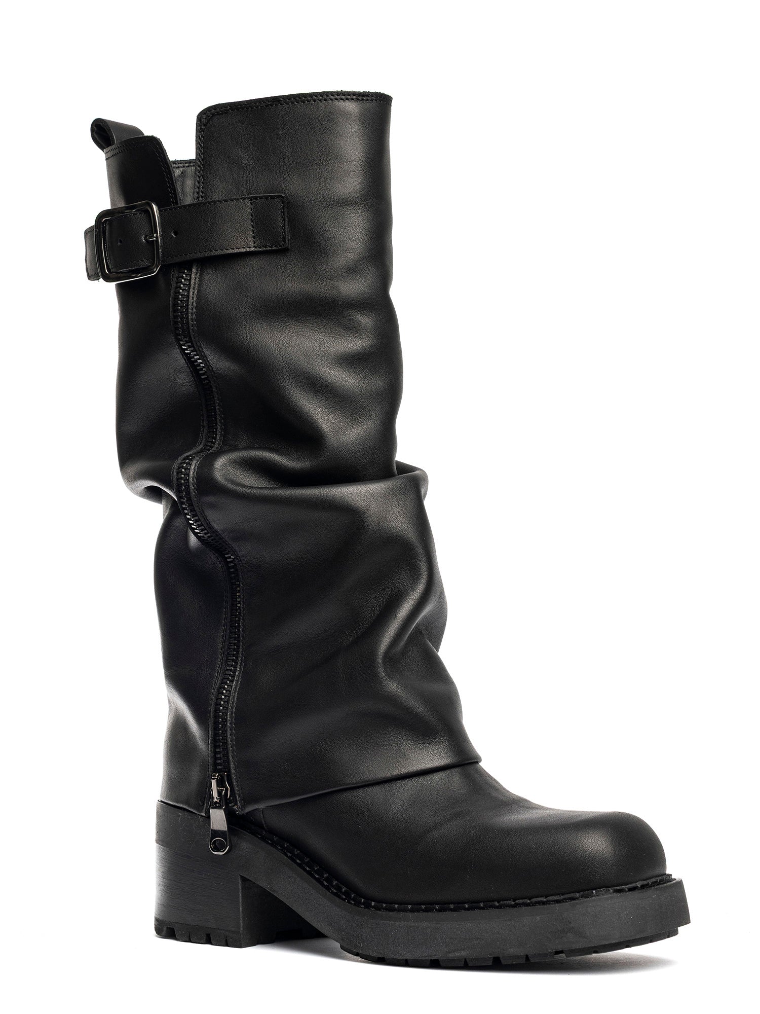 Biker in vitello asport nero 2828