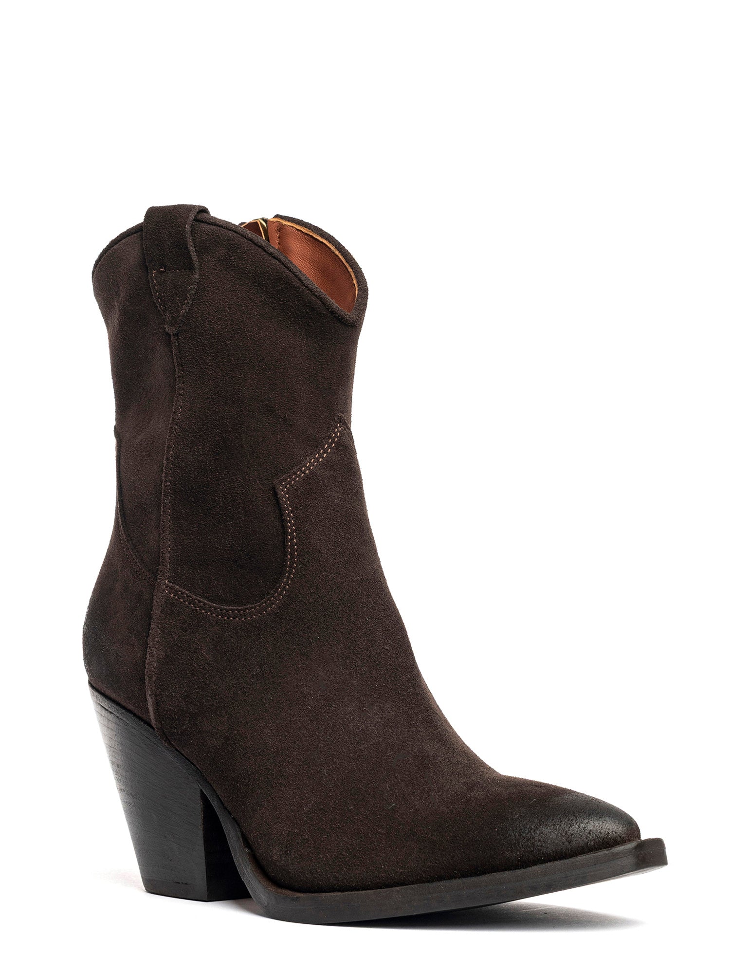 Tronchetti texani in camoscio testa di moro TX1