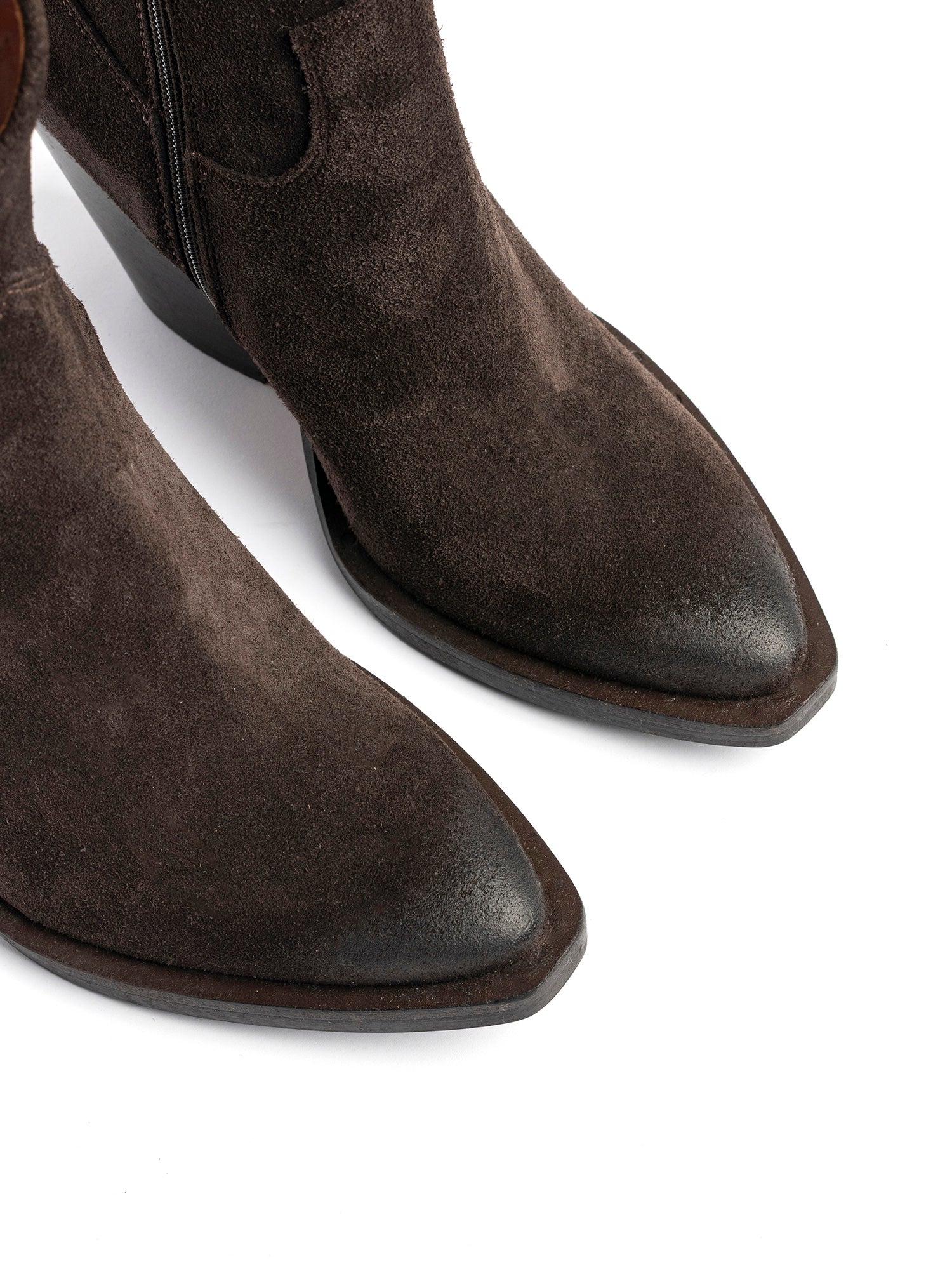 Tronchetti texani in camoscio testa di moro TX1