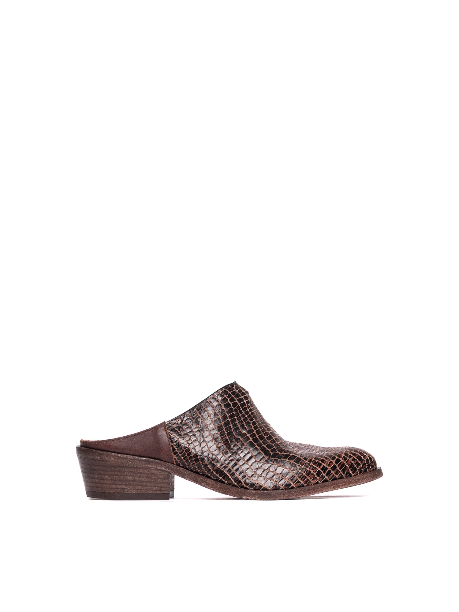 Sabot in vitello snake castagno 2921