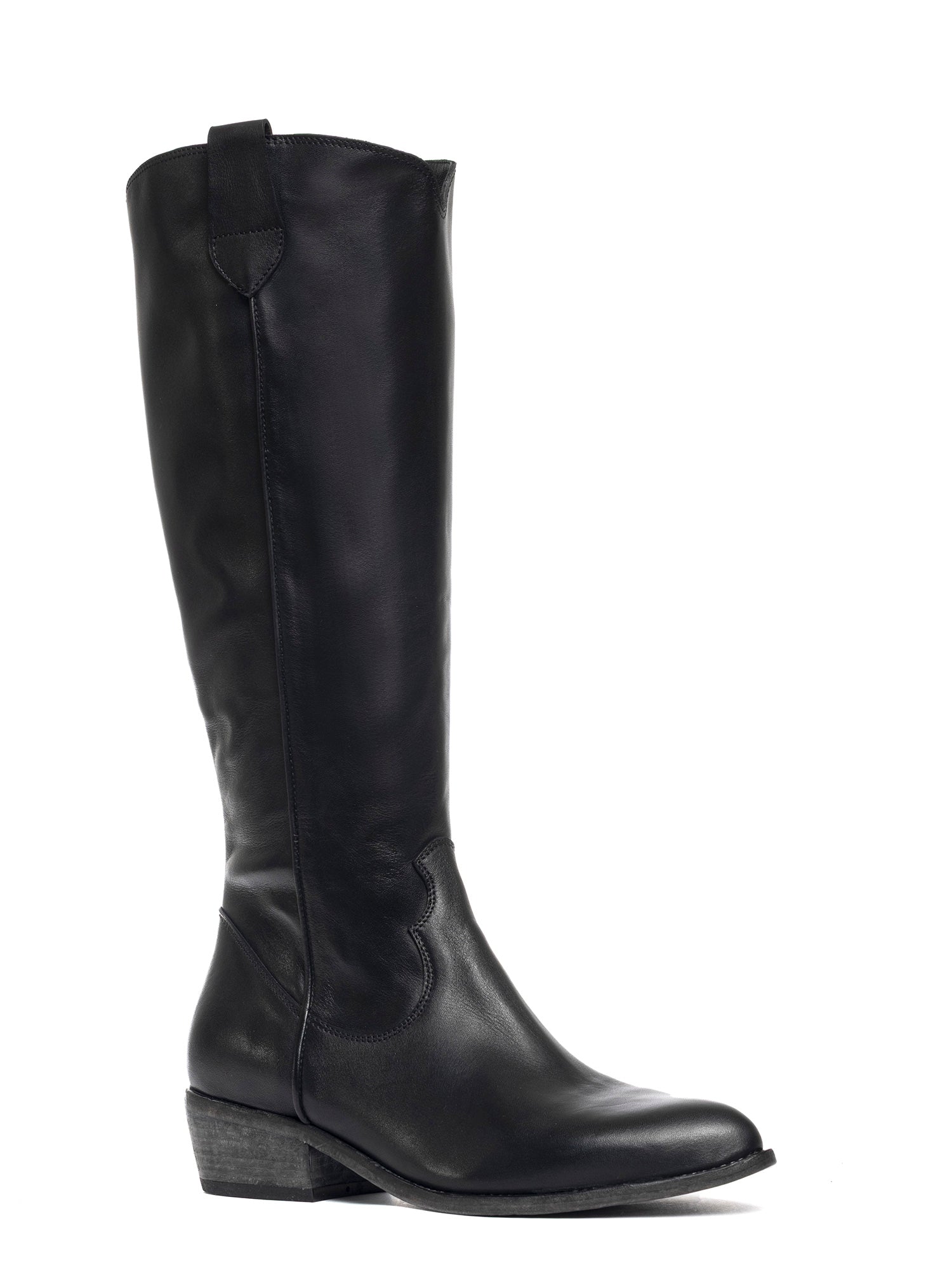 Stivali texani in vitello nero 2713