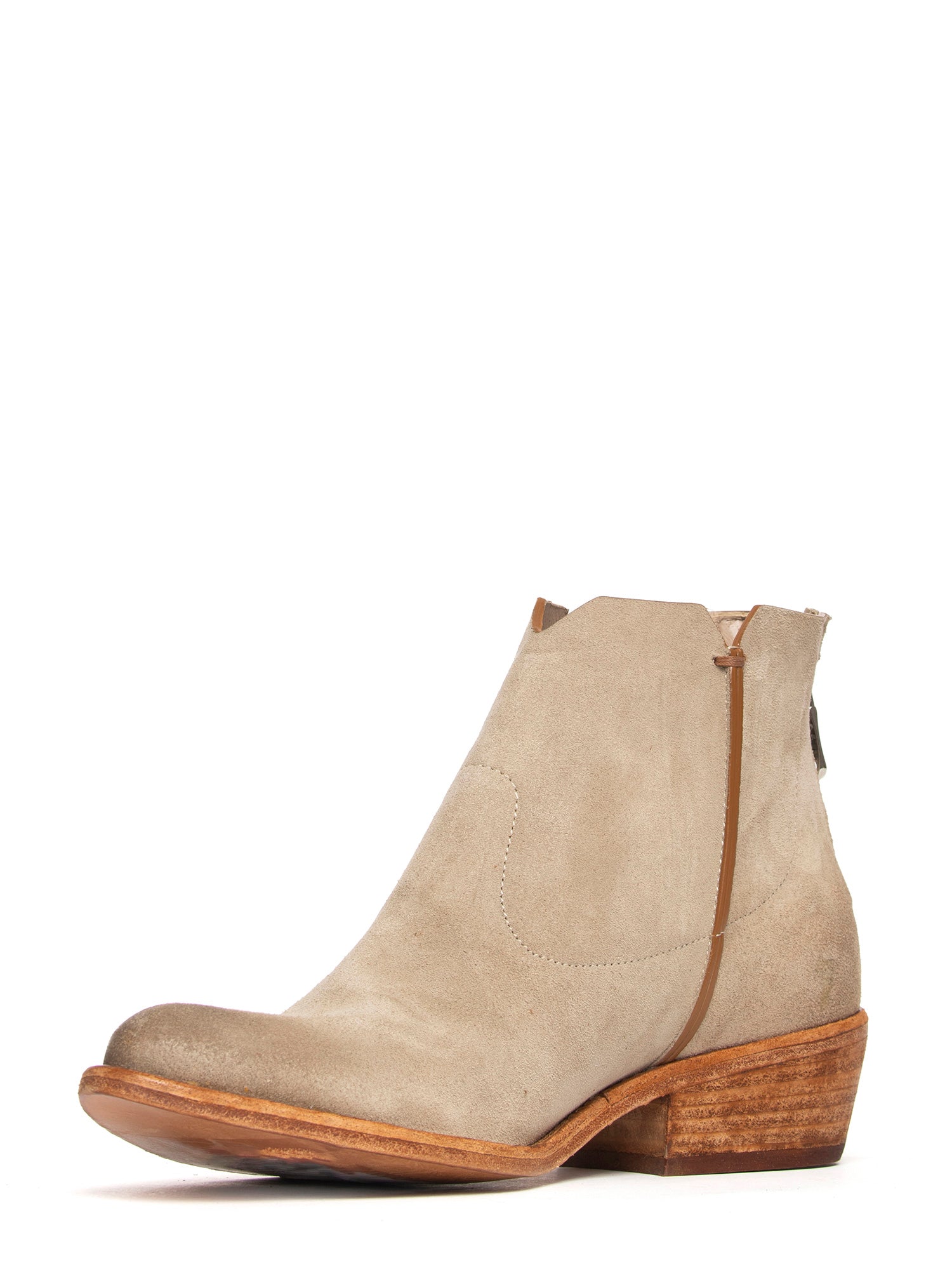 Tronchetti in camoscio beige 2717