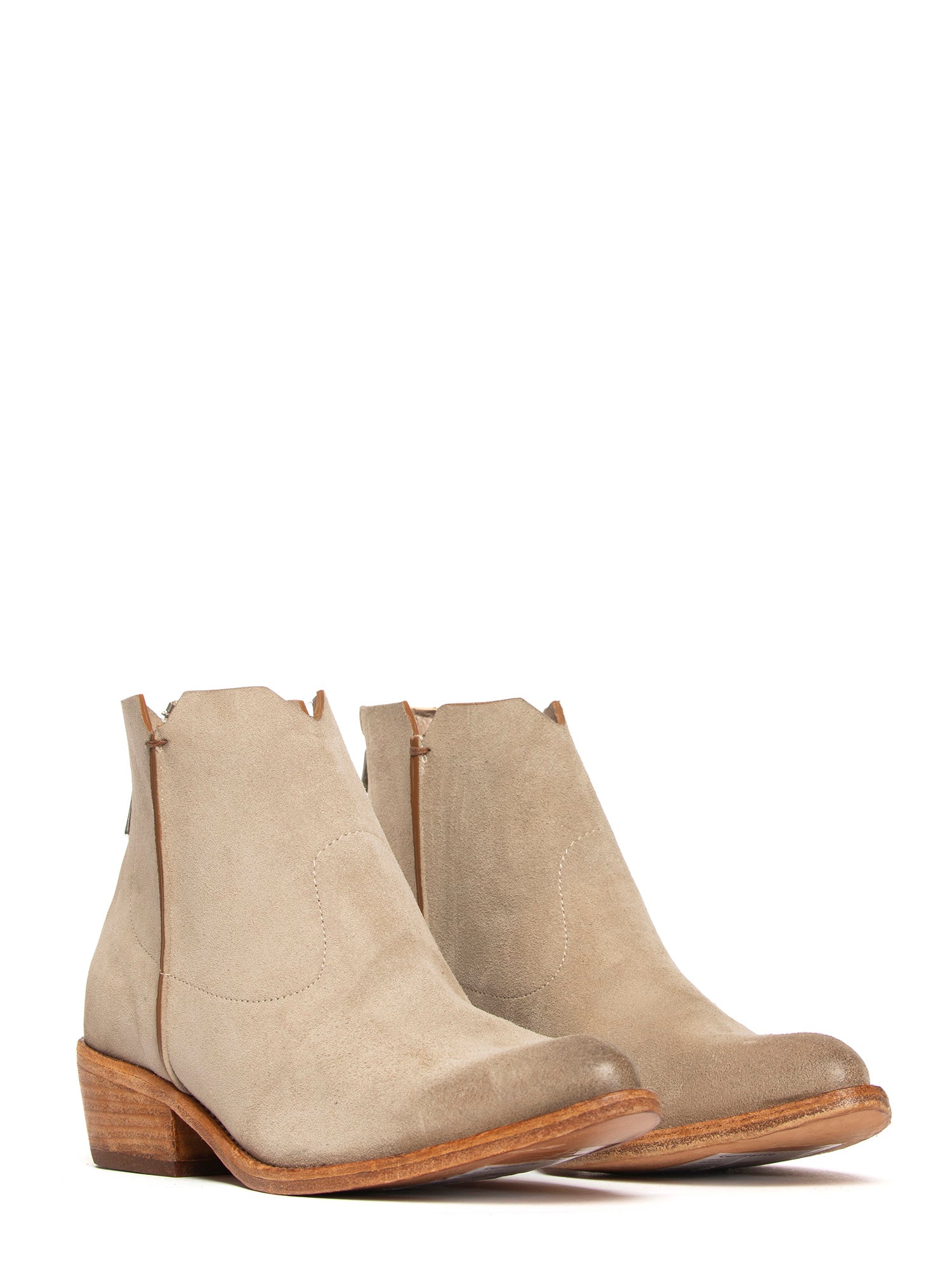 Tronchetti in camoscio beige 2717