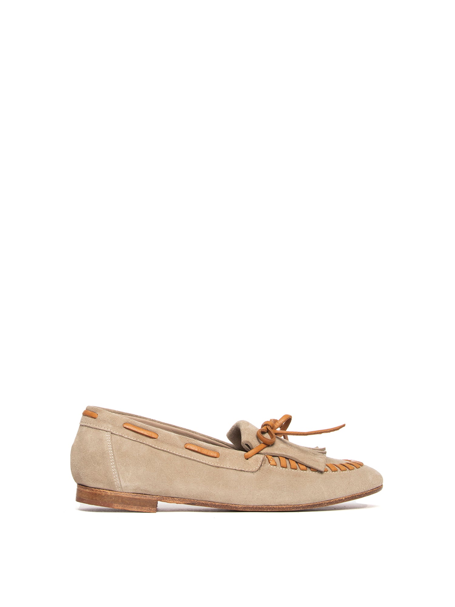 Mocassini in camoscio beige 2733