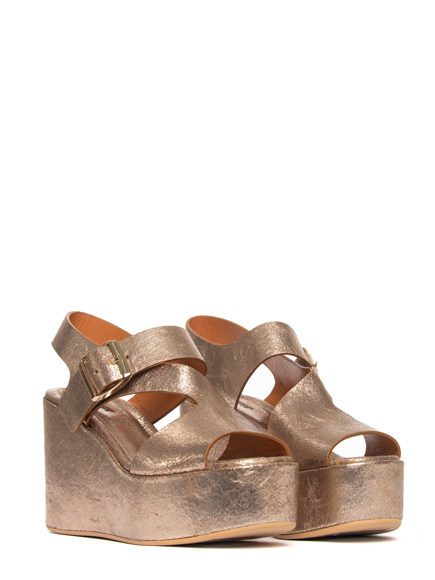 Zeppe in laminato gold rose 2743