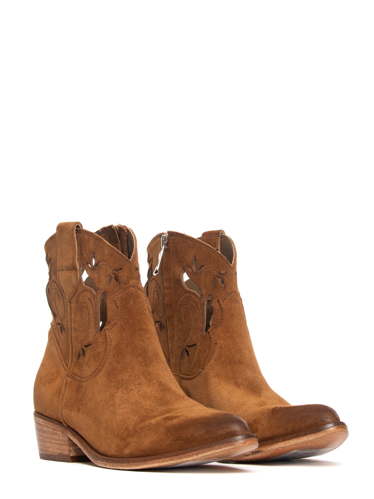 Tronchetti texani in camoscio whiskey 2768