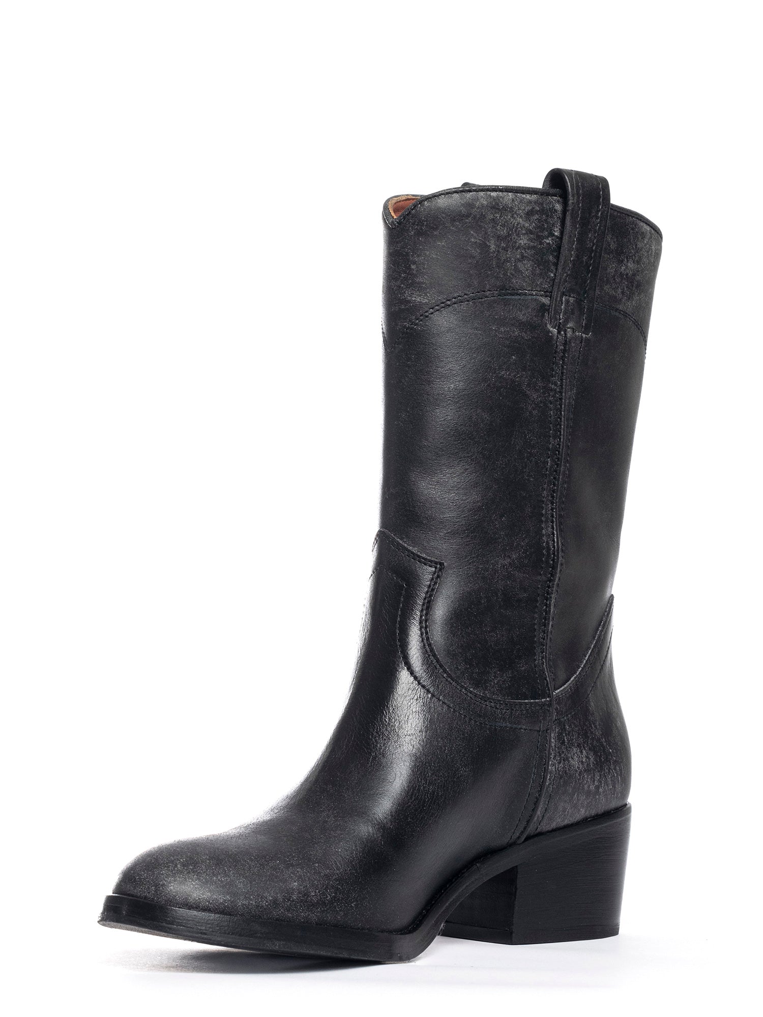 Stivali in vitello nero 2808