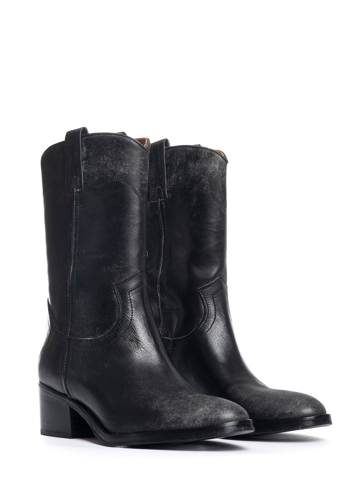 Stivali in vitello nero 2808