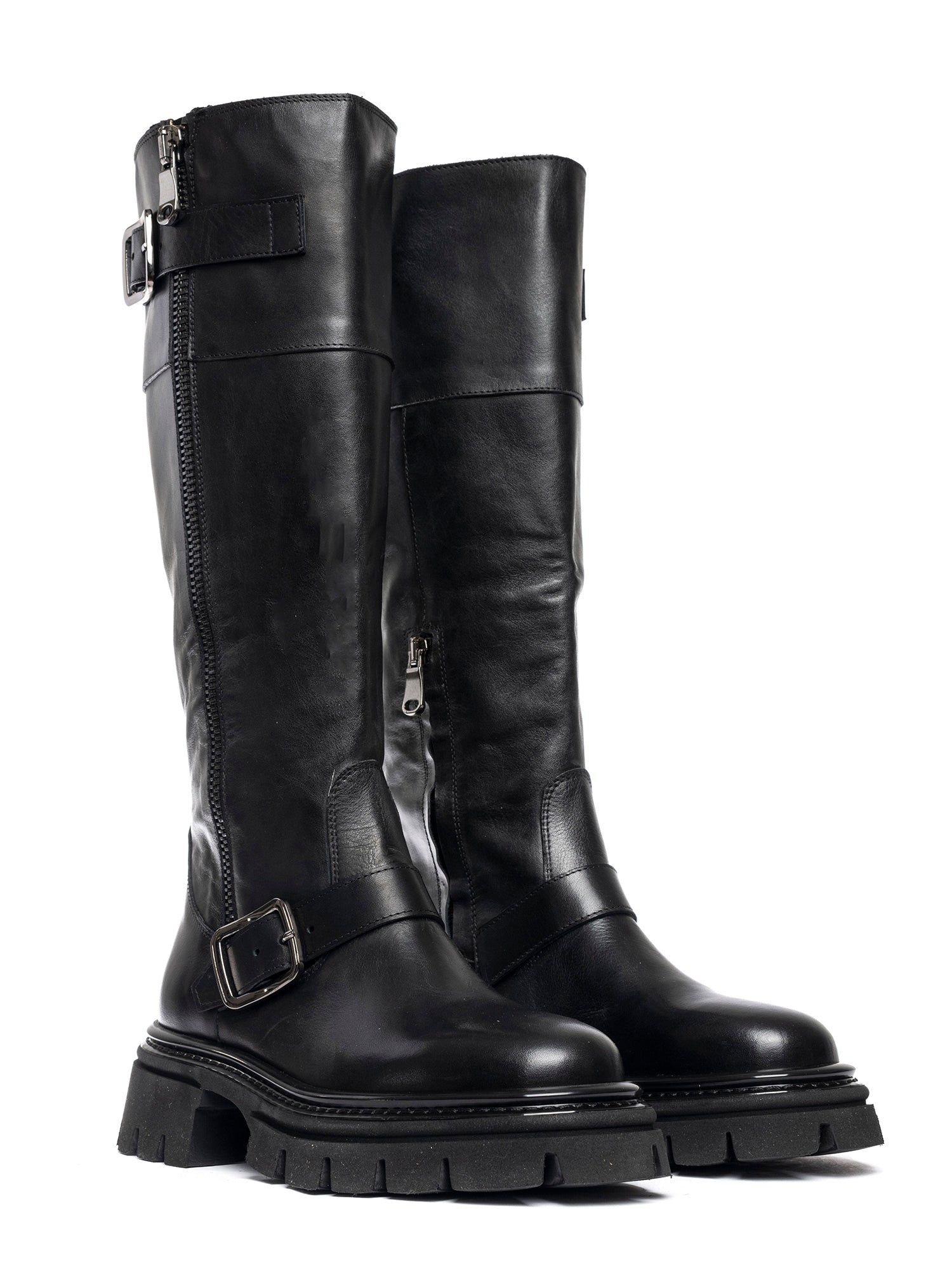 Biker in vitello nero 2815