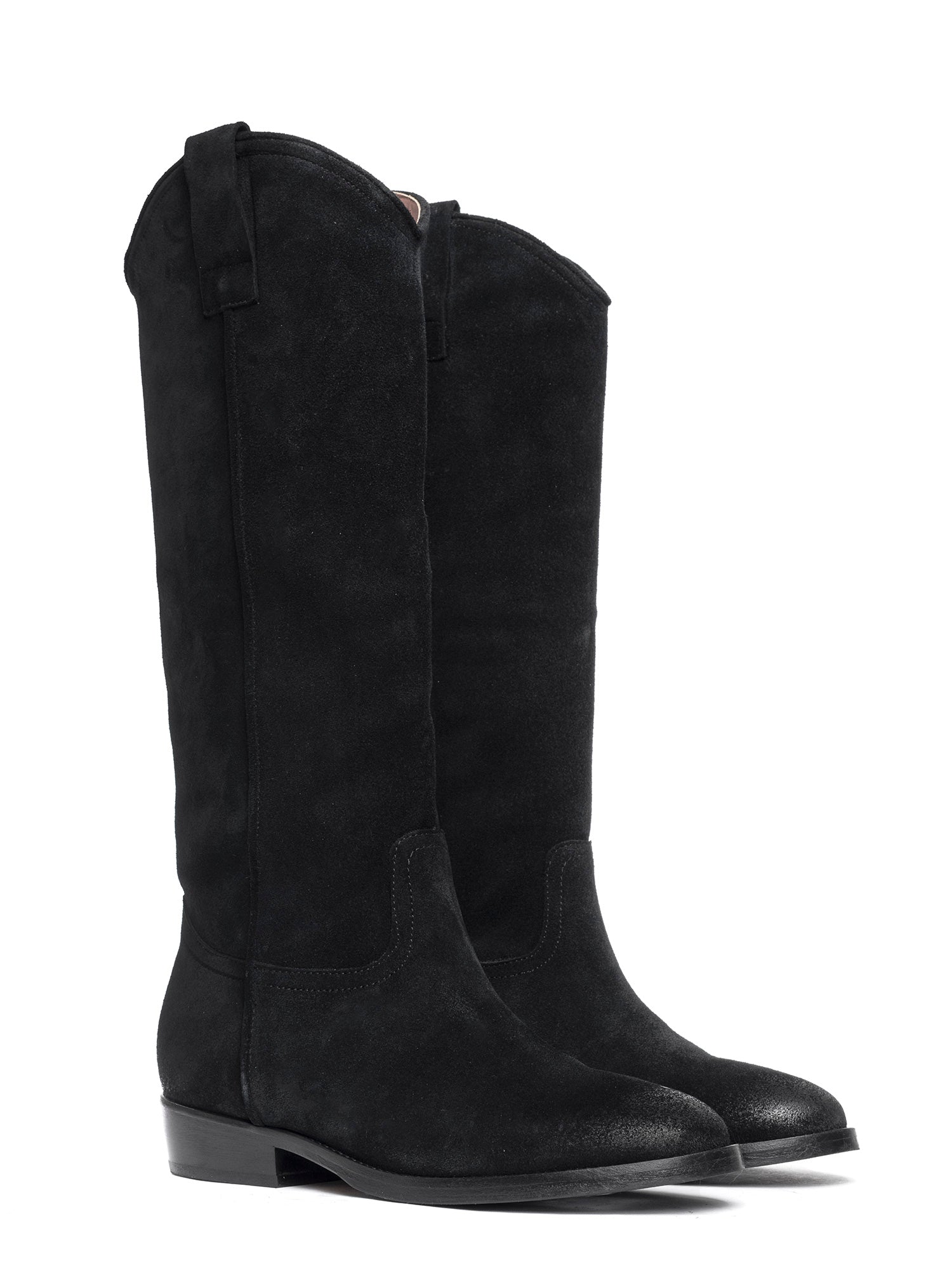 Stivali in camoscio nero 2817