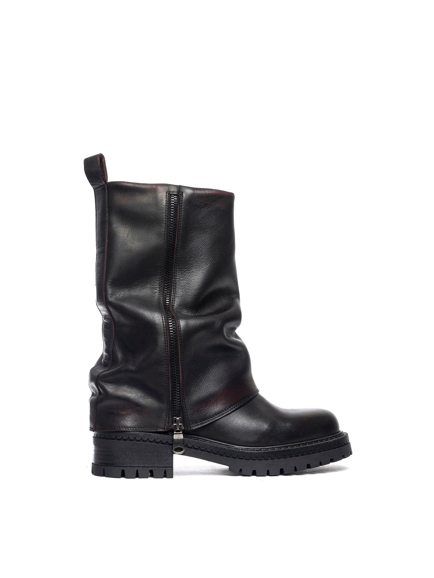 Biker in vitello asport nero e bordeaux 2825