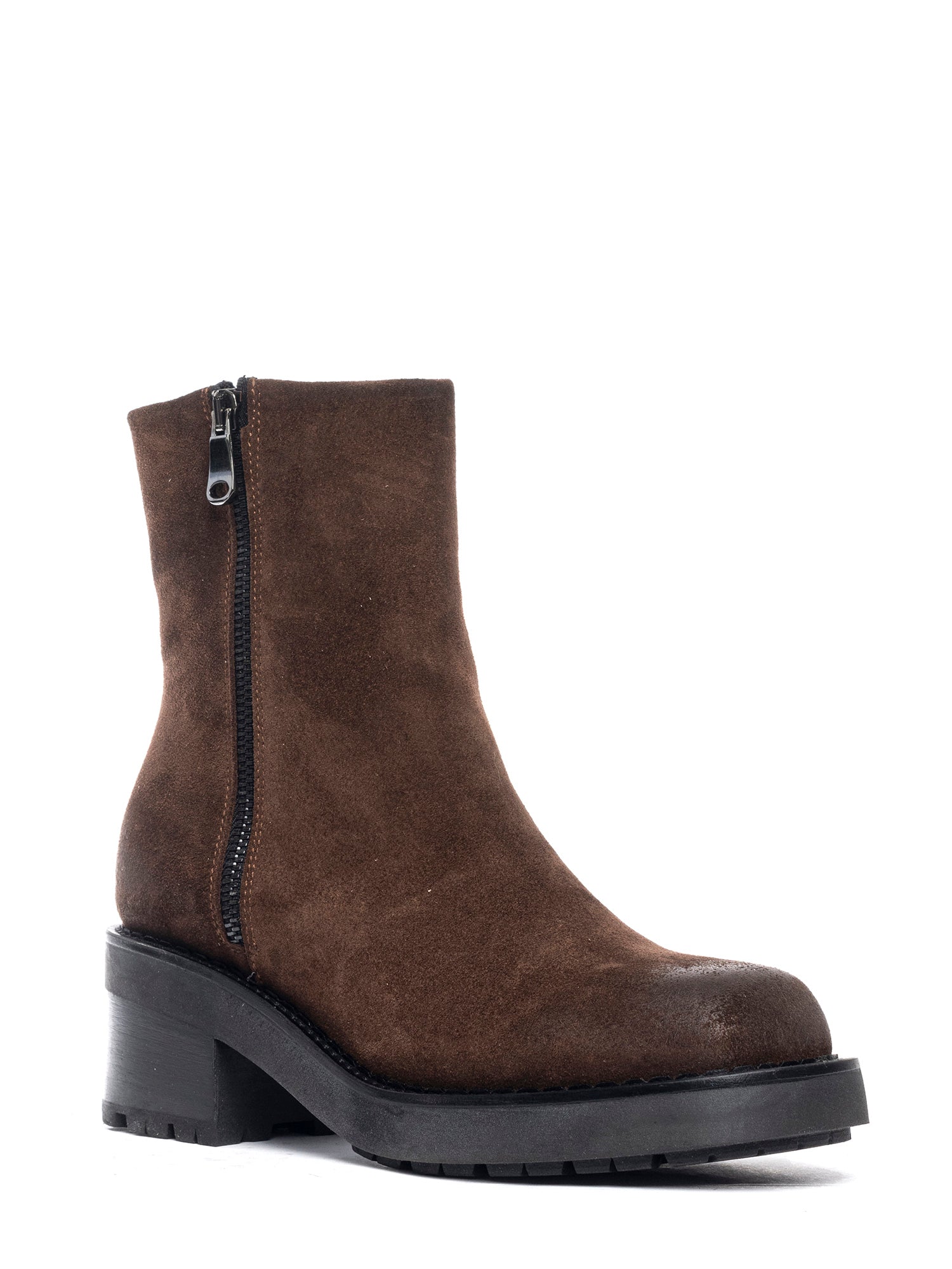 Tronchetti in camoscio marrone 2831