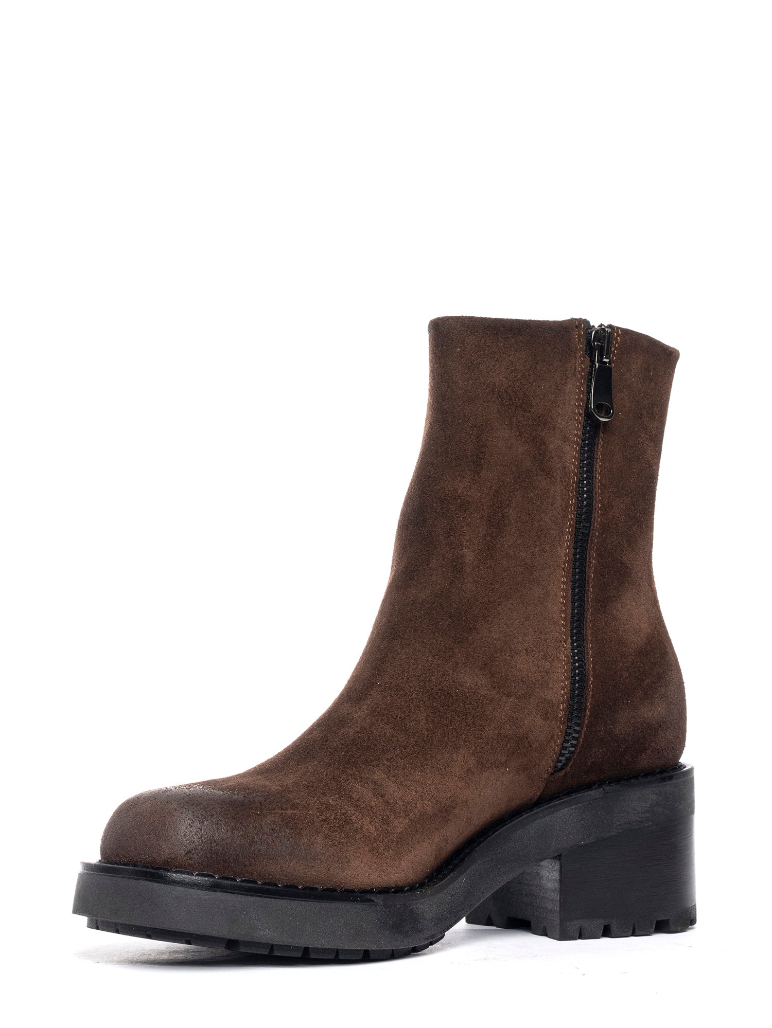 Tronchetti in camoscio marrone 2831