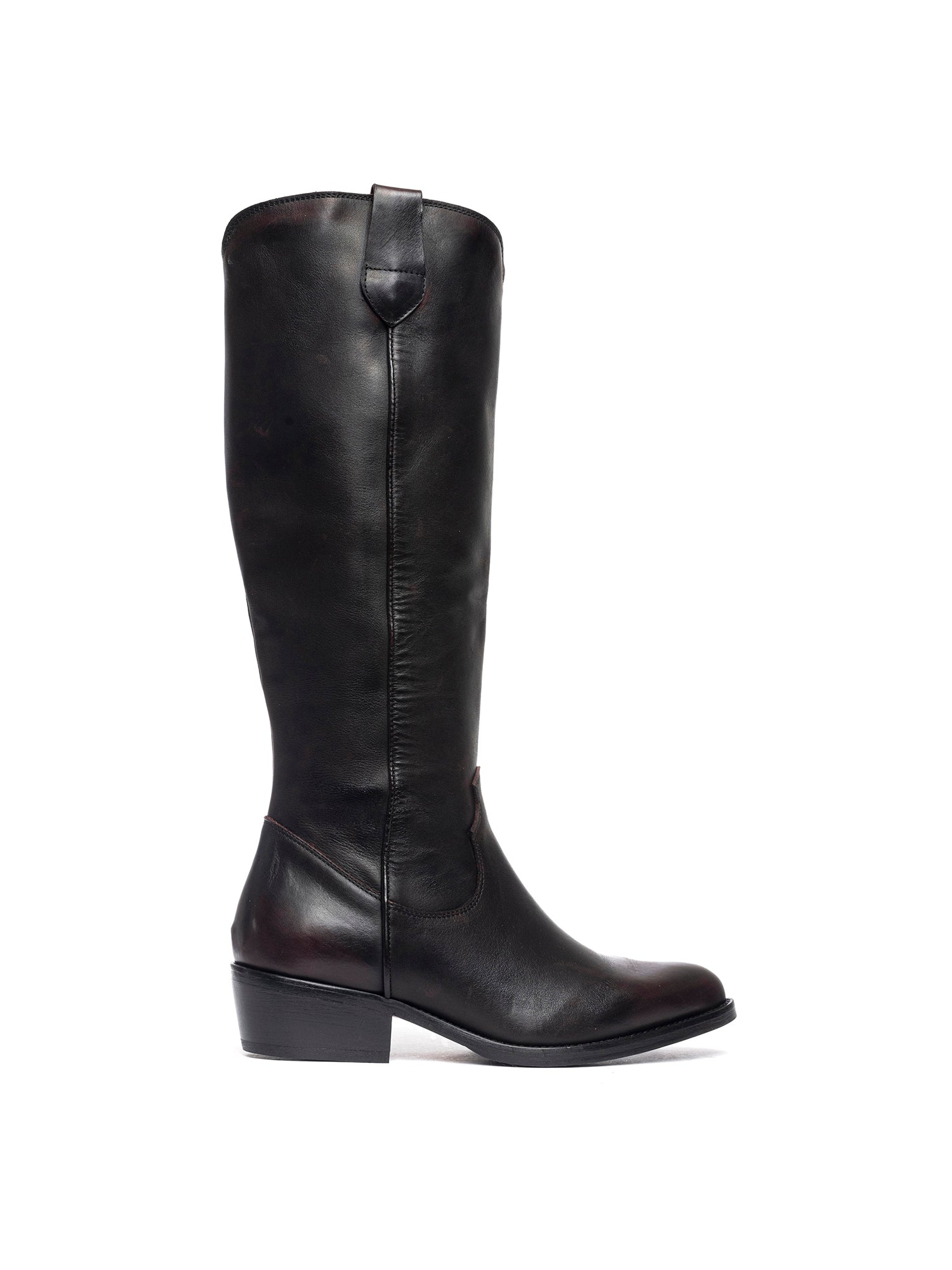 Stivali texani in vitello asport bordeaux 2836