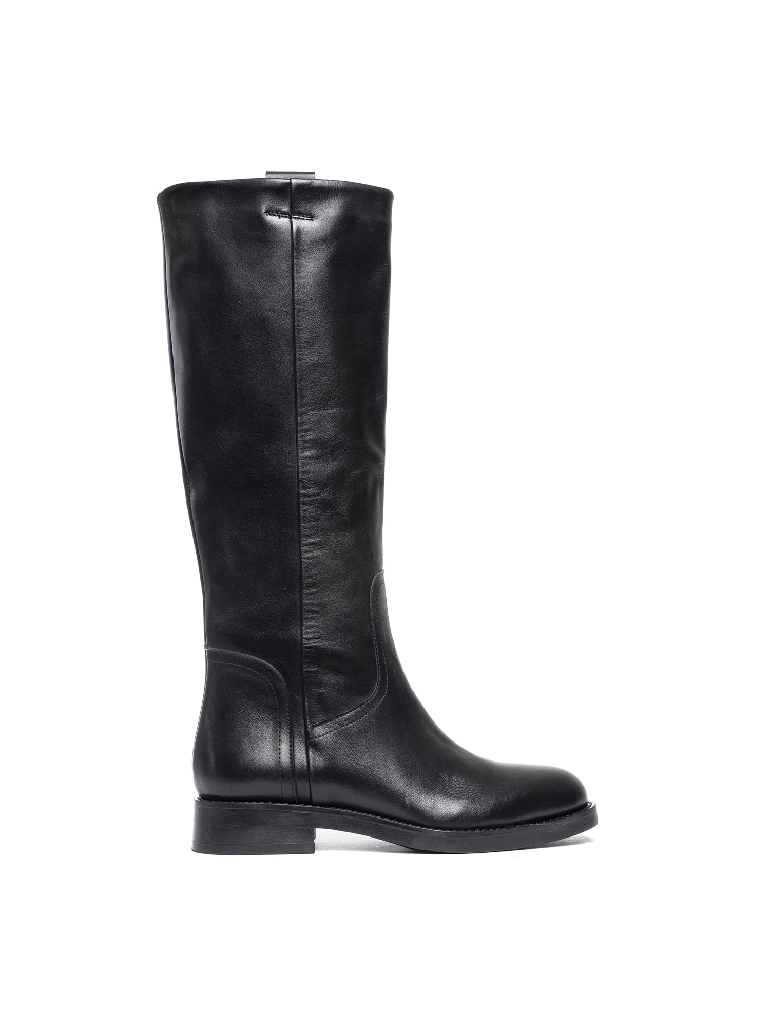 Stivali texani in vitello nero 2841