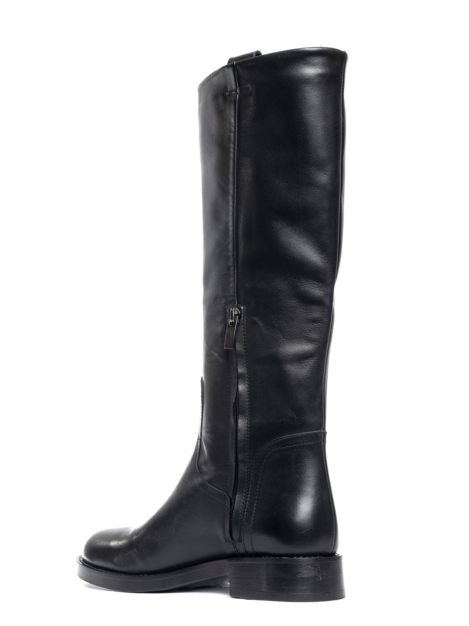 Stivali texani in vitello nero 2841