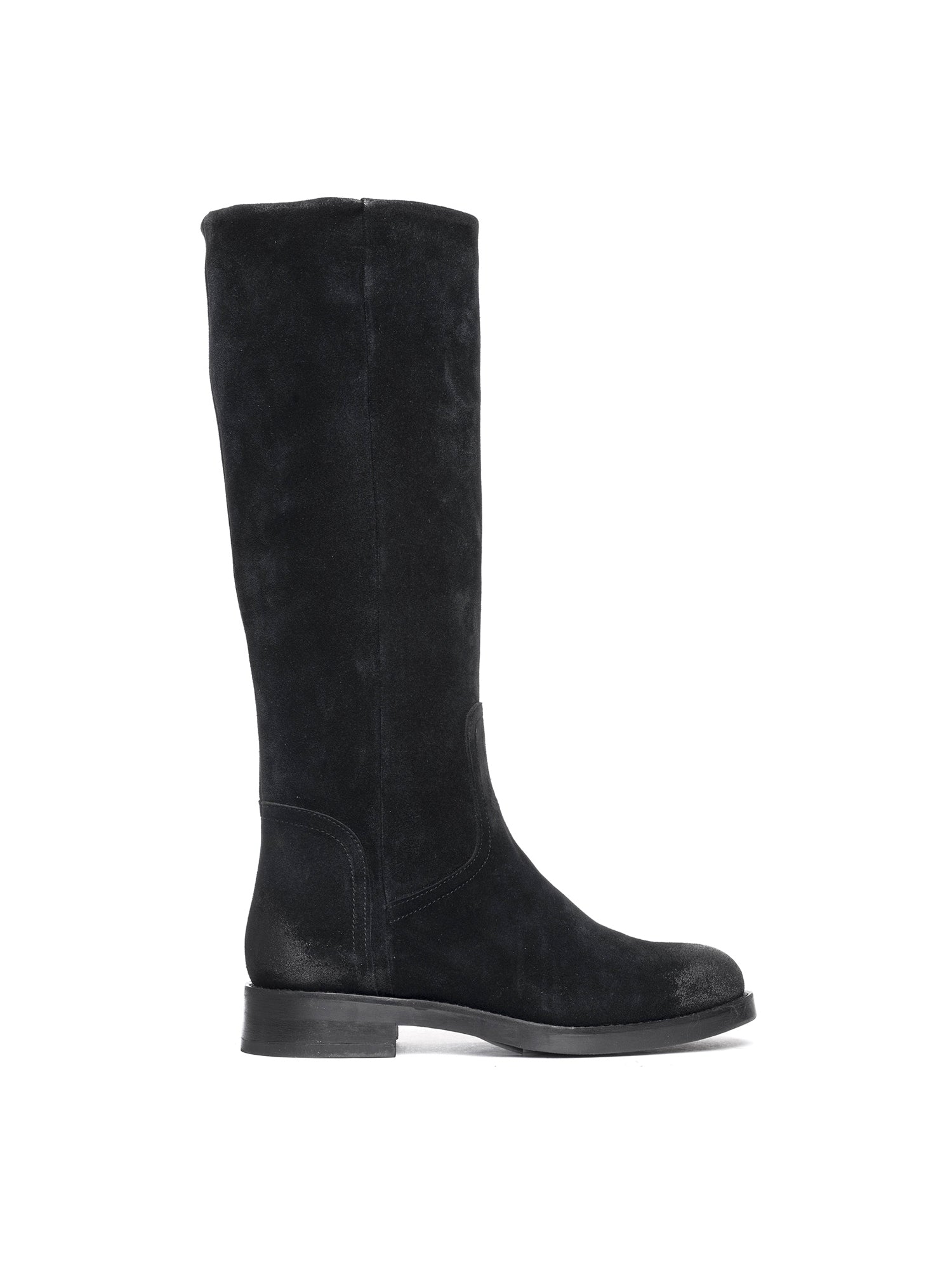 Stivali texani in camoscio nero 2841