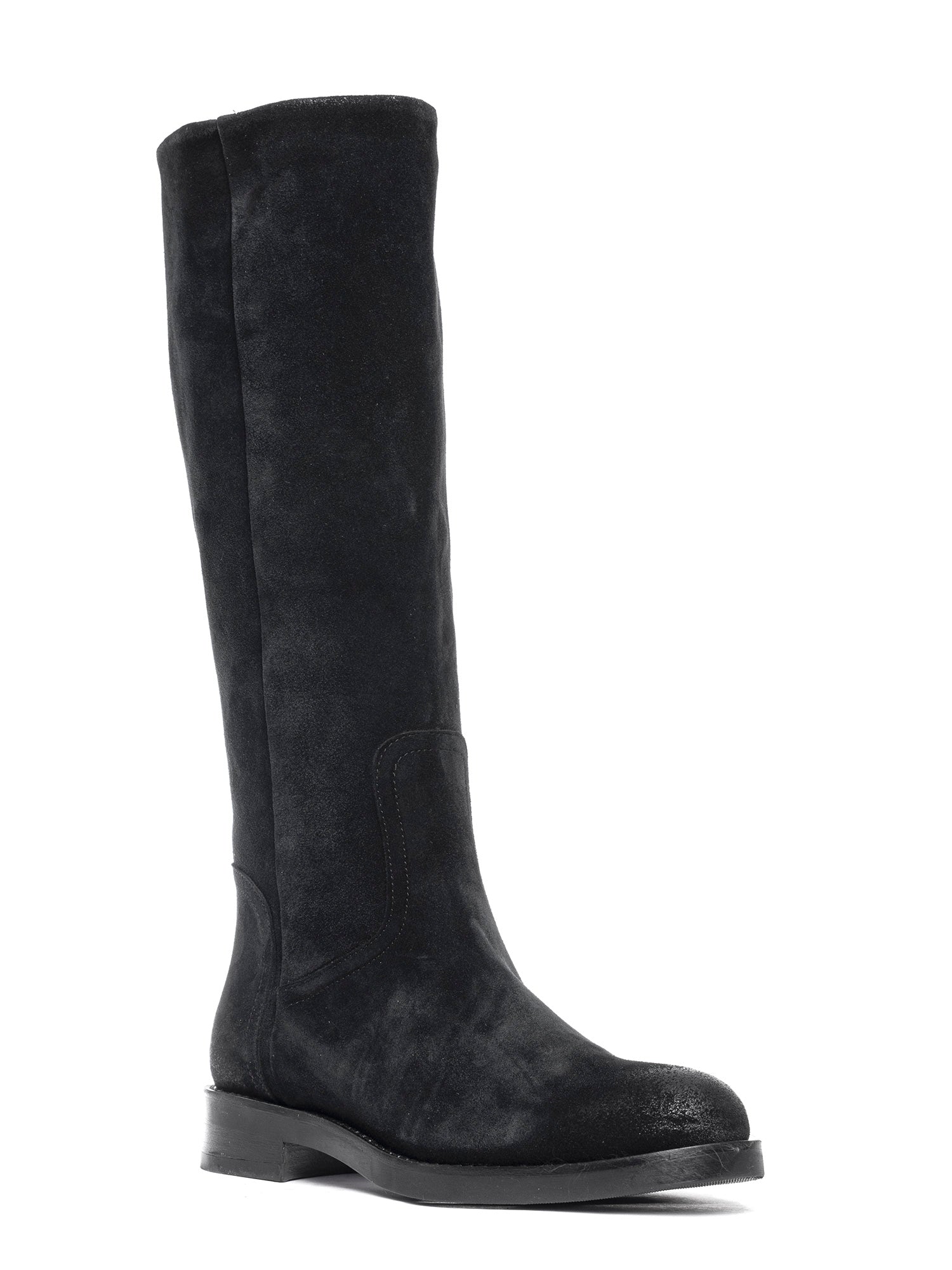 Stivali texani in camoscio nero 2841
