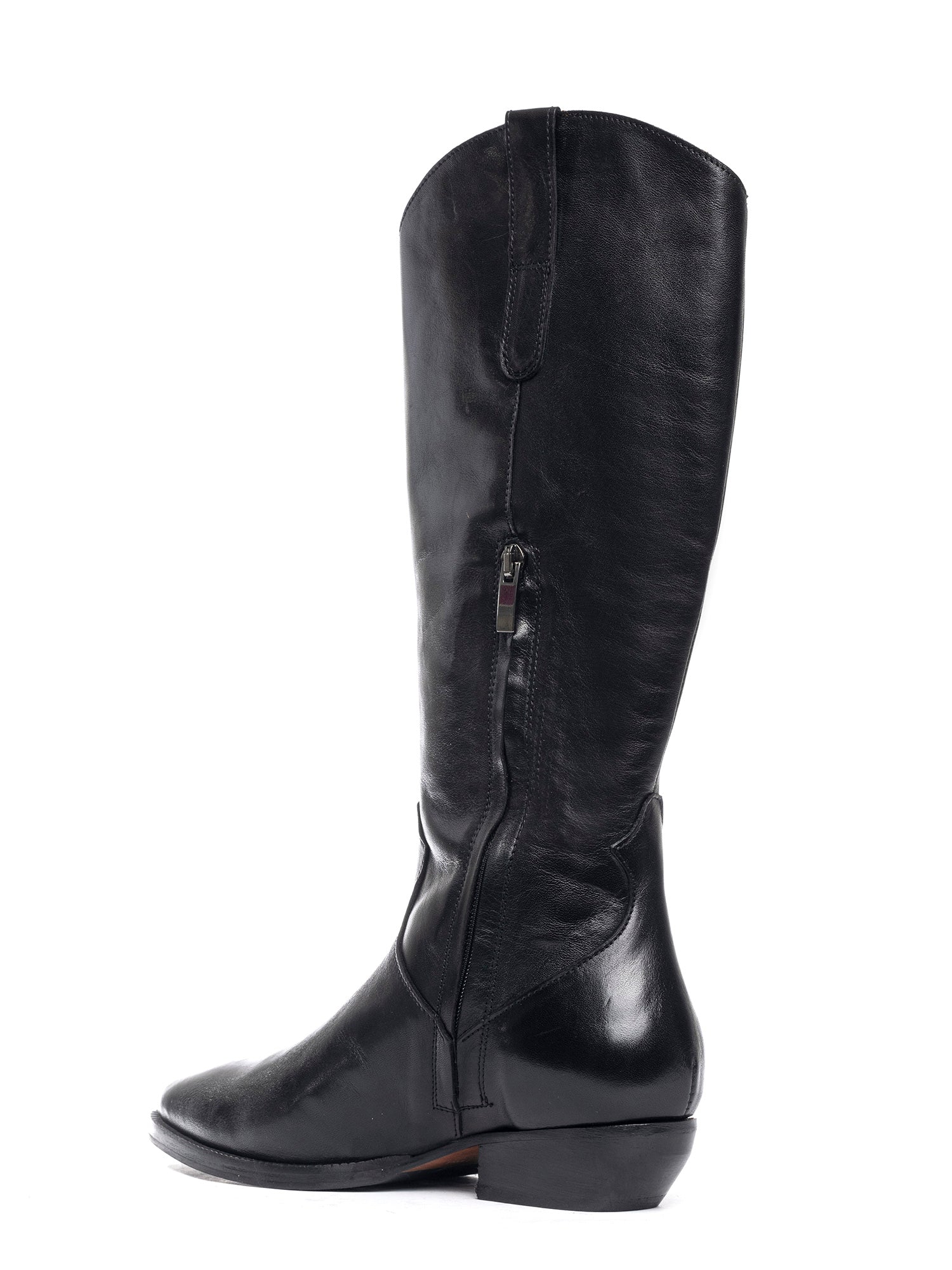 Stivali texani in vitello nero 2849