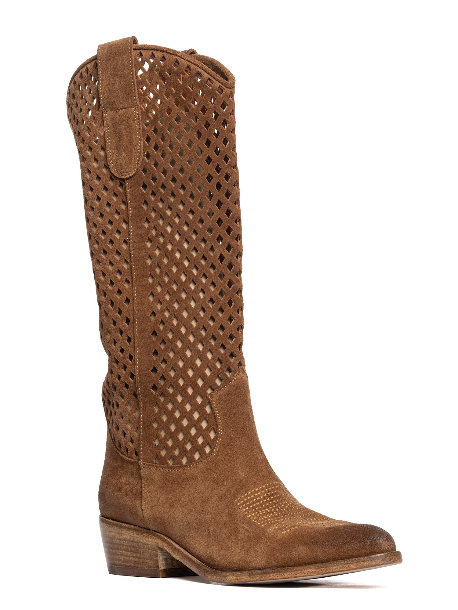 Whiskey Suede Texan Boots 2918