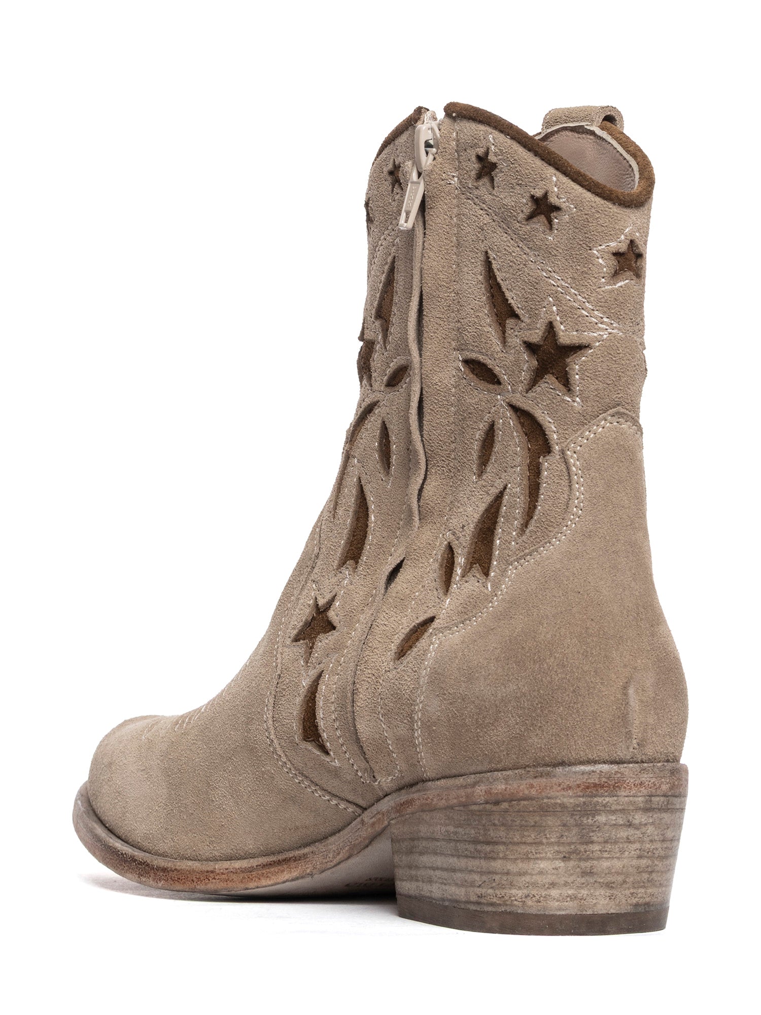 Tronchetti texani in camoscio beige 2920