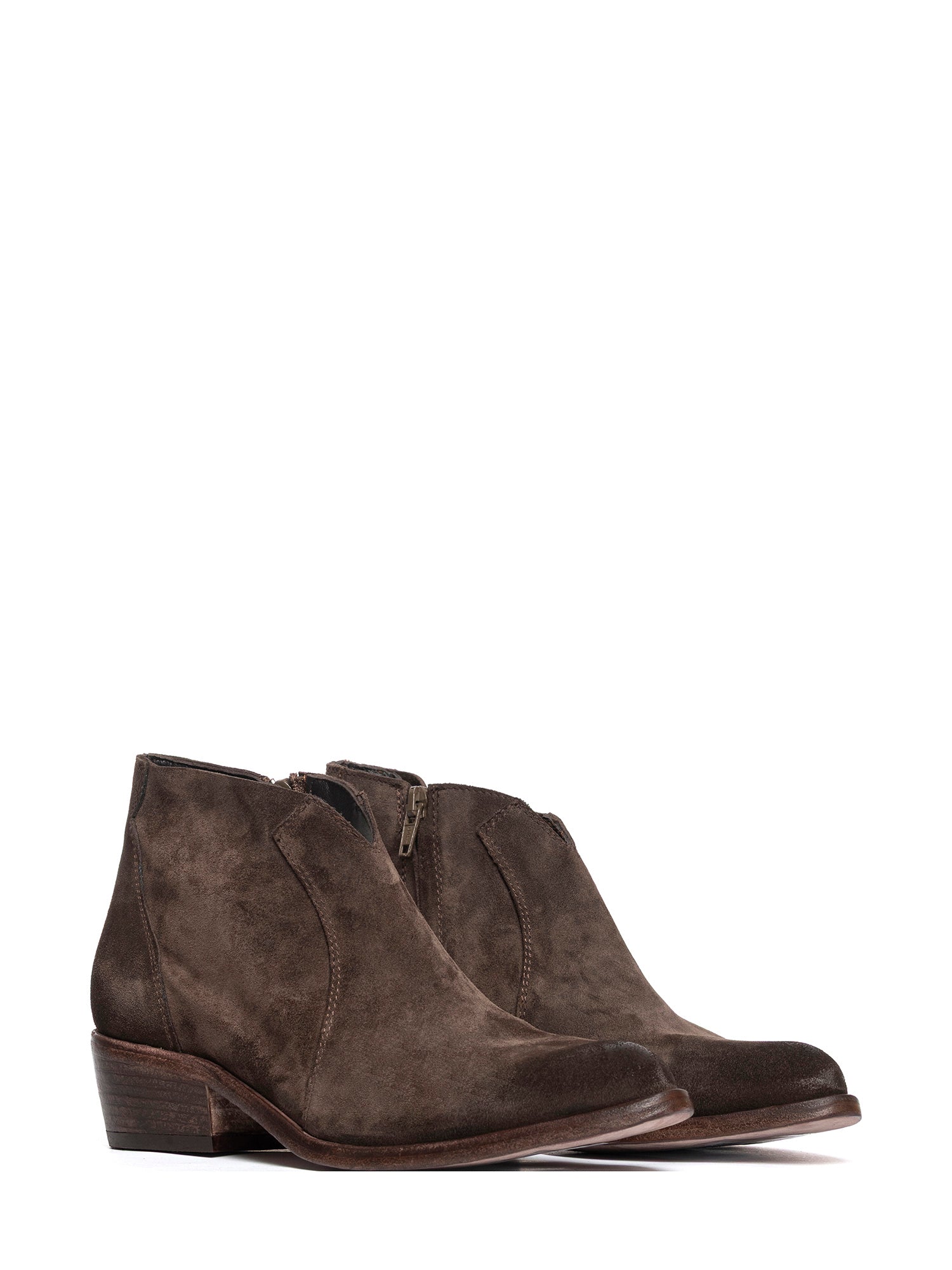 Tronchetti texani in camoscio coffee 2923