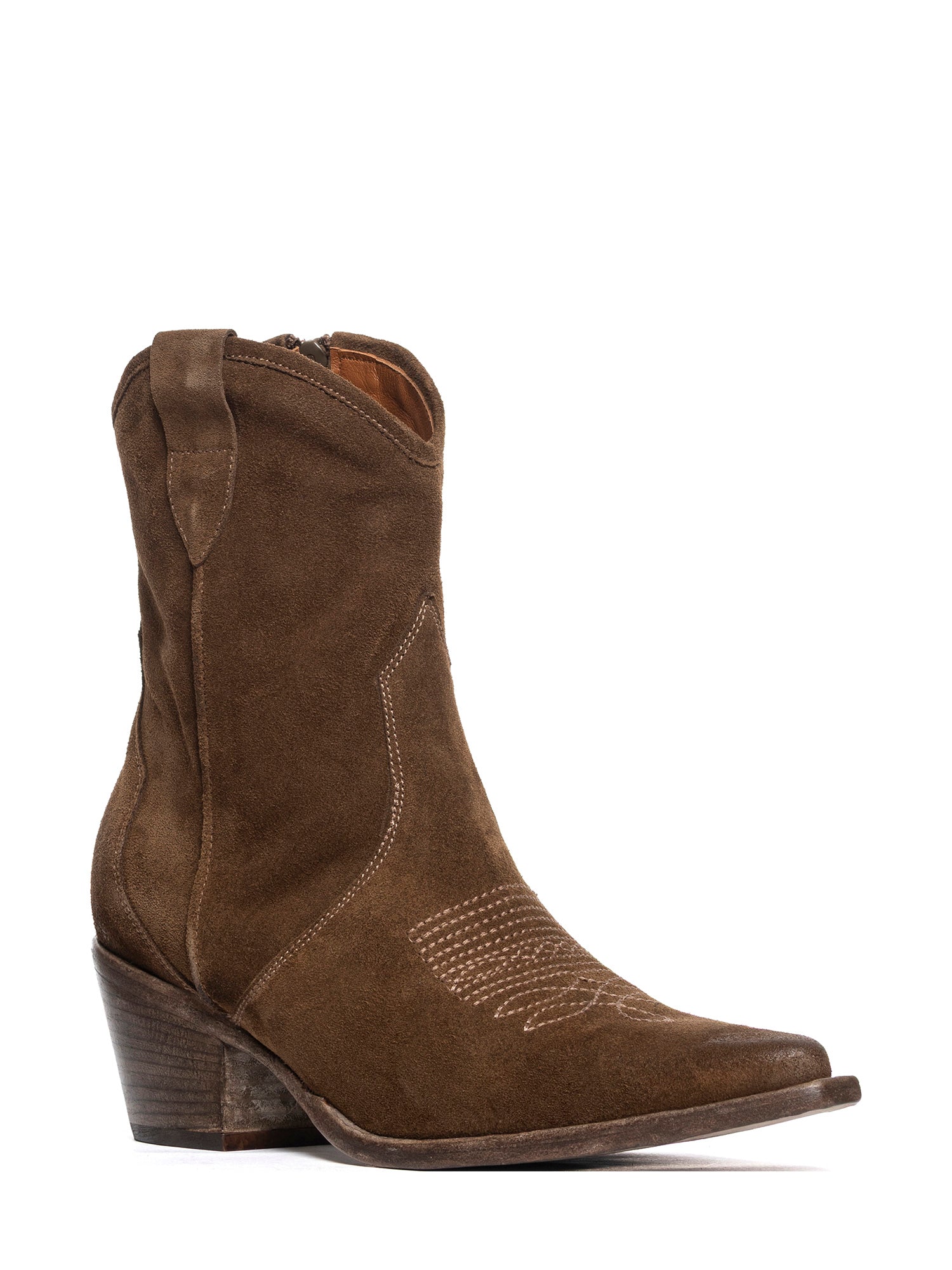 Antelope Suede Texan Ankle Boots 2932