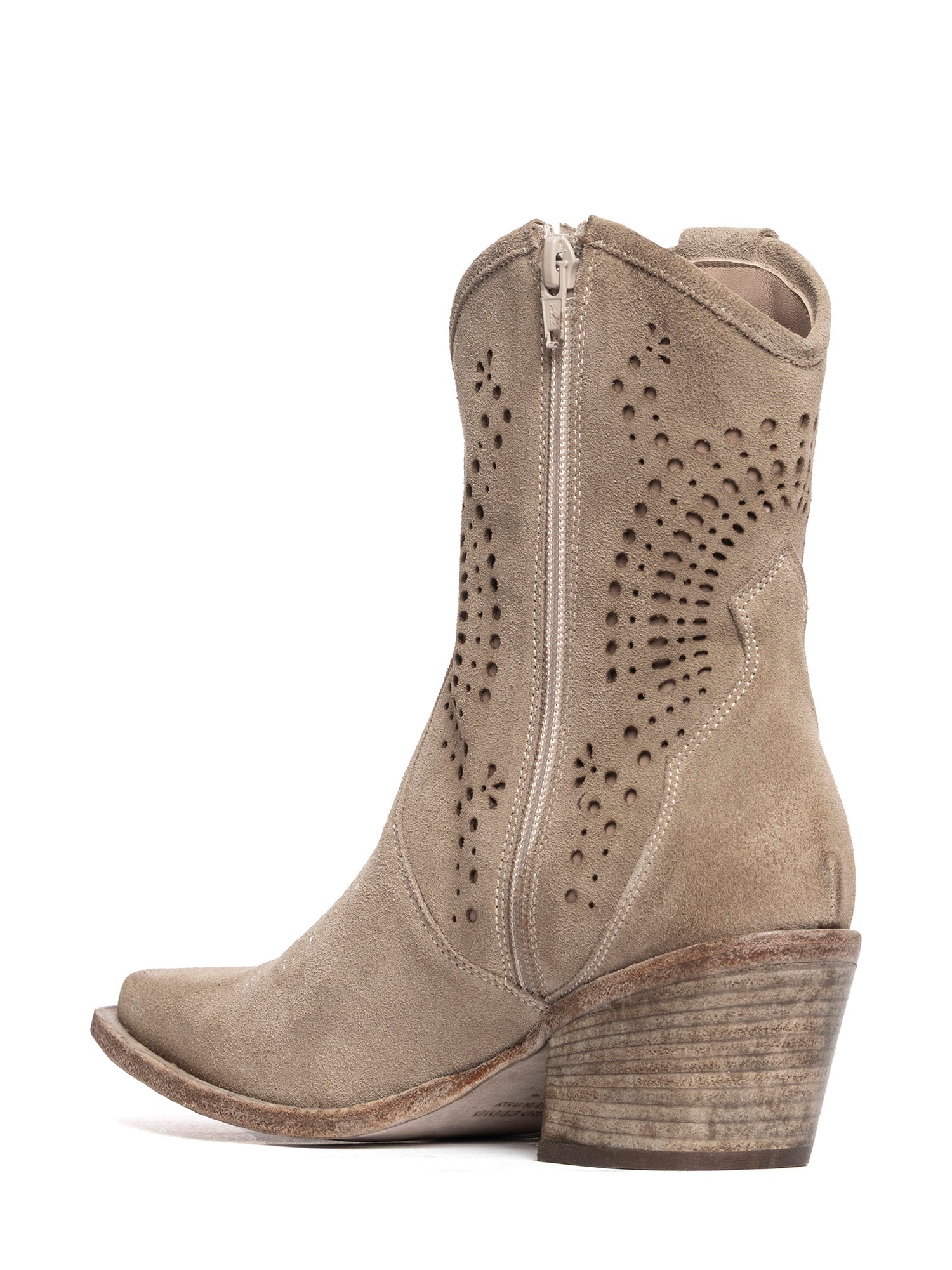 Tronchetti texani in camoscio beige 2933