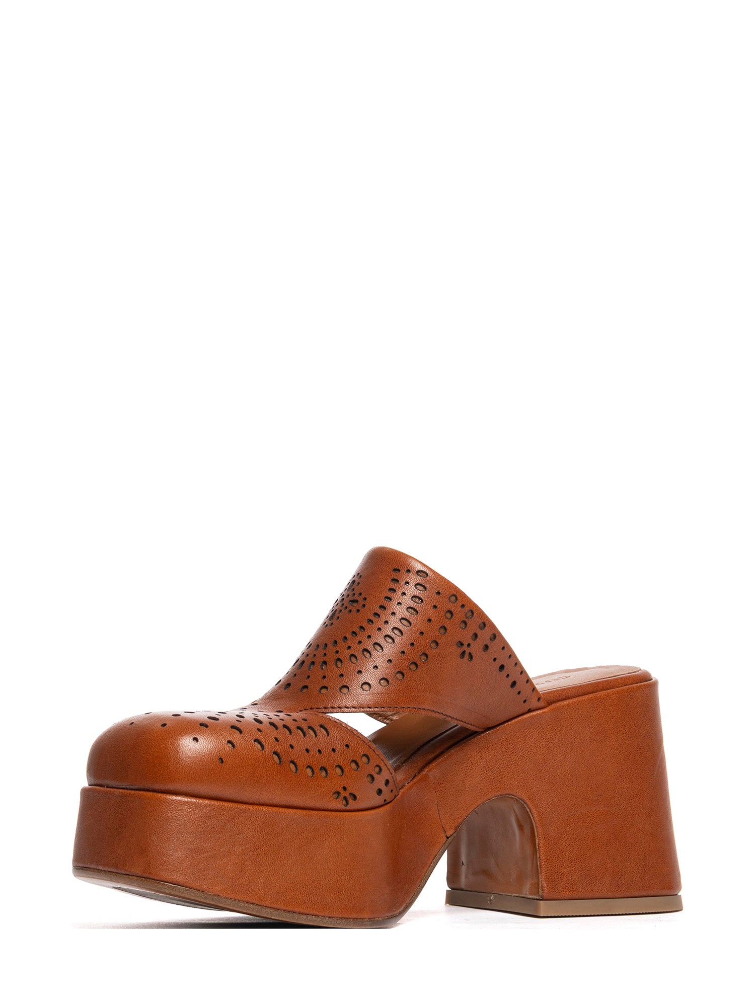 Mahogany calfskin wedges 2940