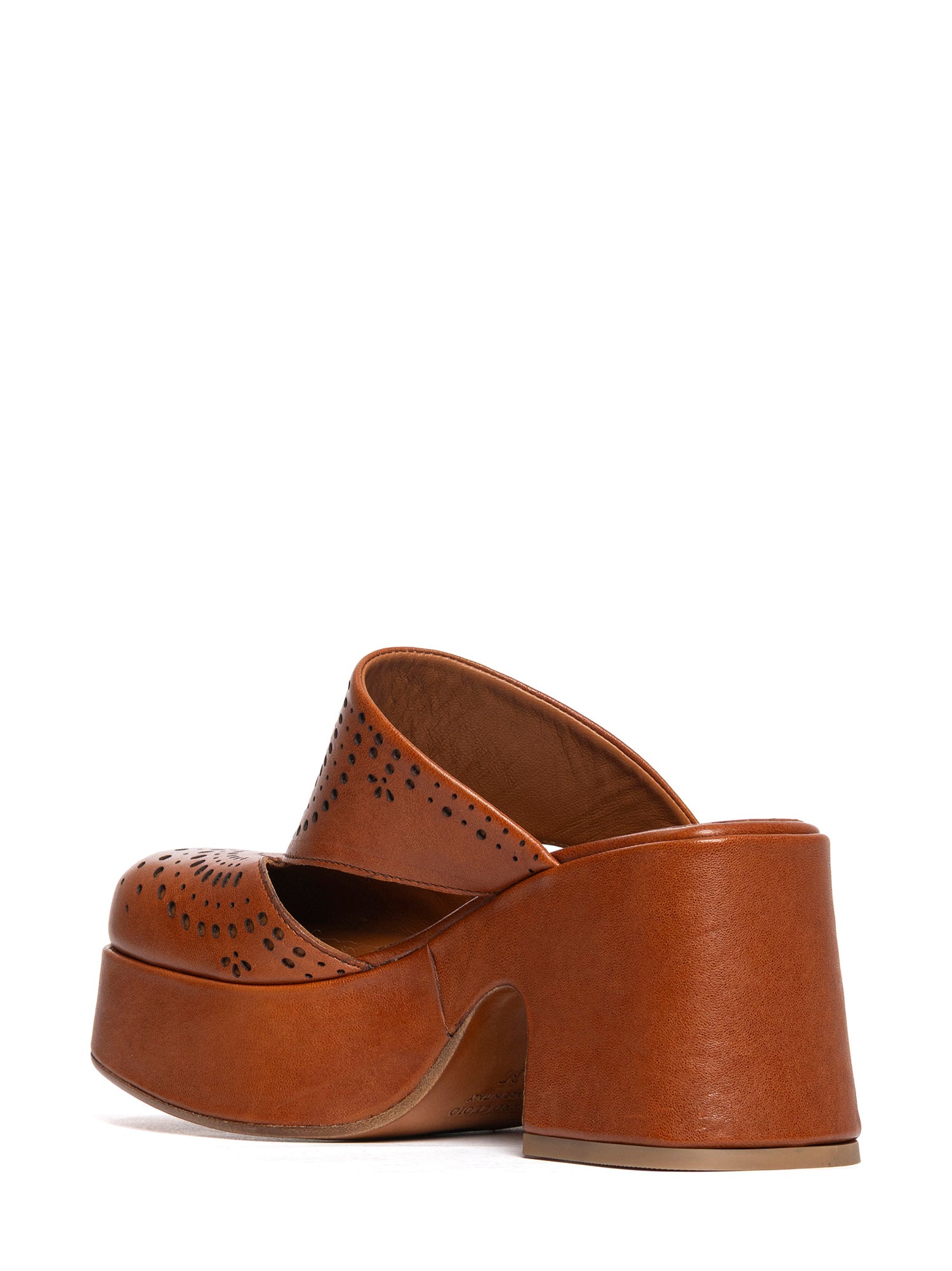 Mahogany calfskin wedges 2940