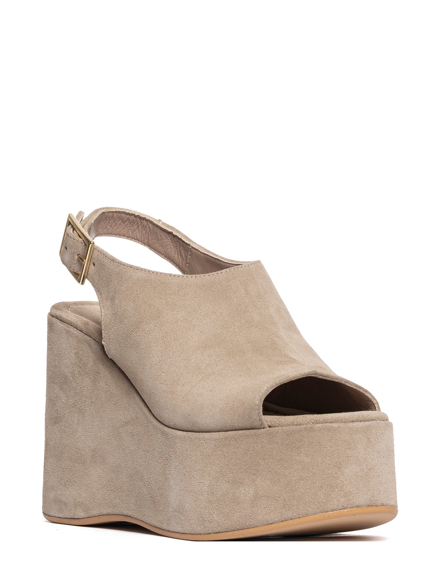 Beige Suede Wedges 2952