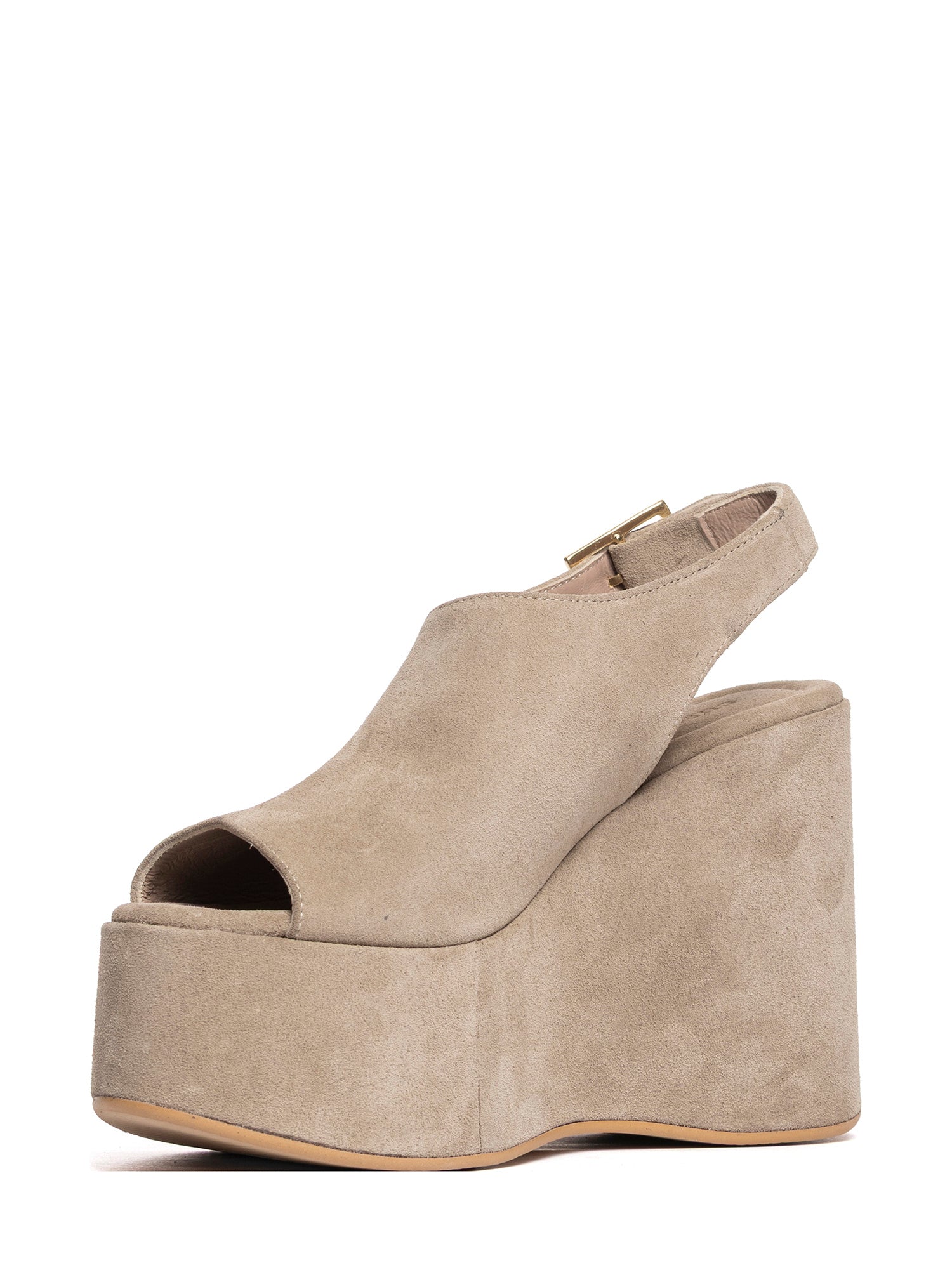 Beige Suede Wedges 2952