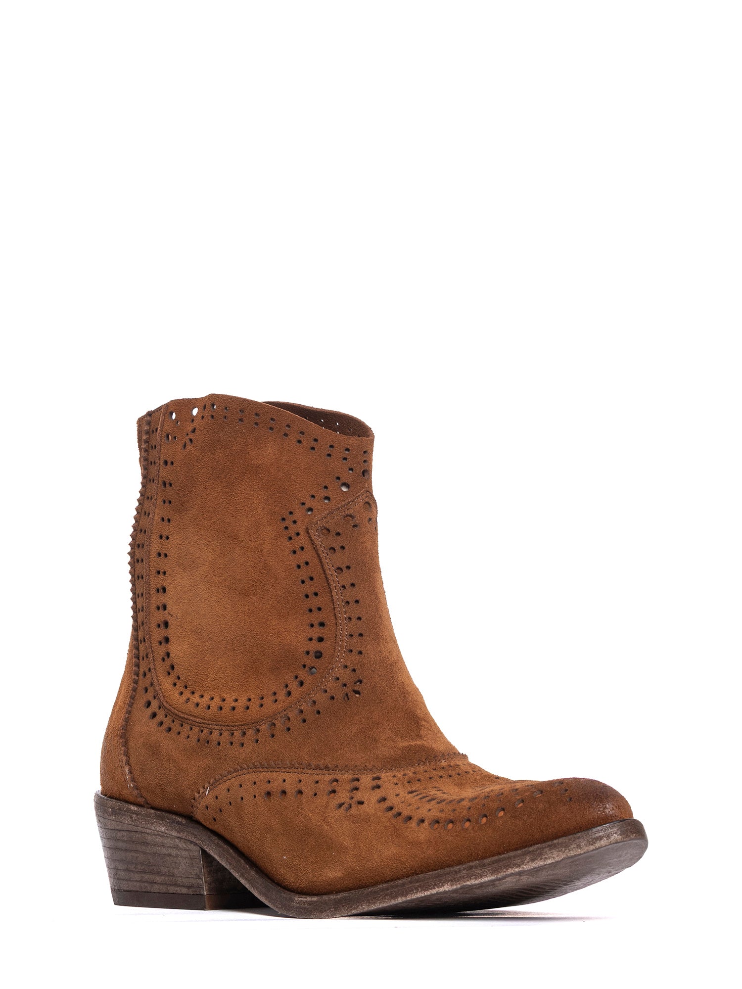 Whiskey Suede Texan Ankle Boots 2971