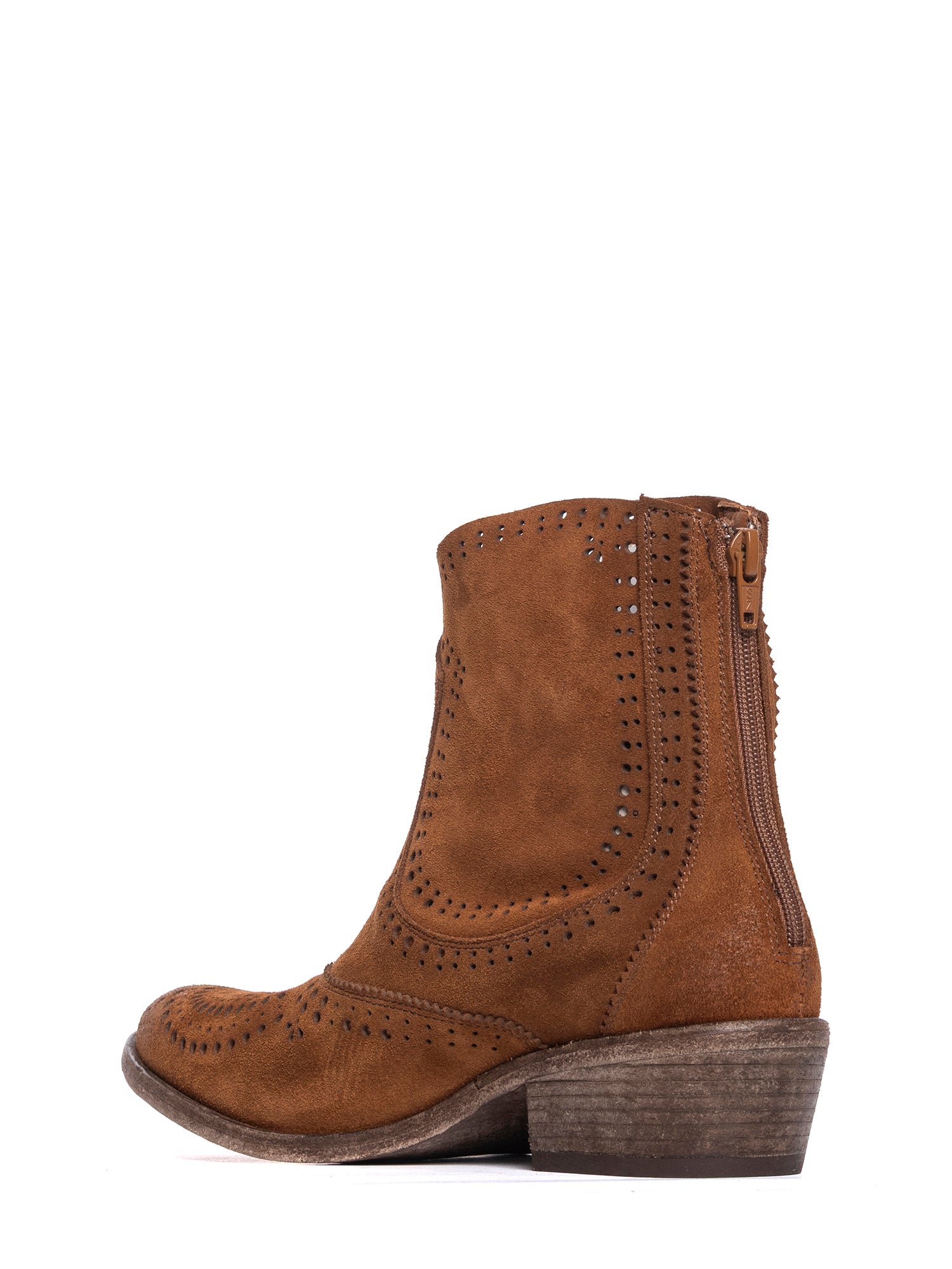 Whiskey Suede Texan Ankle Boots 2971