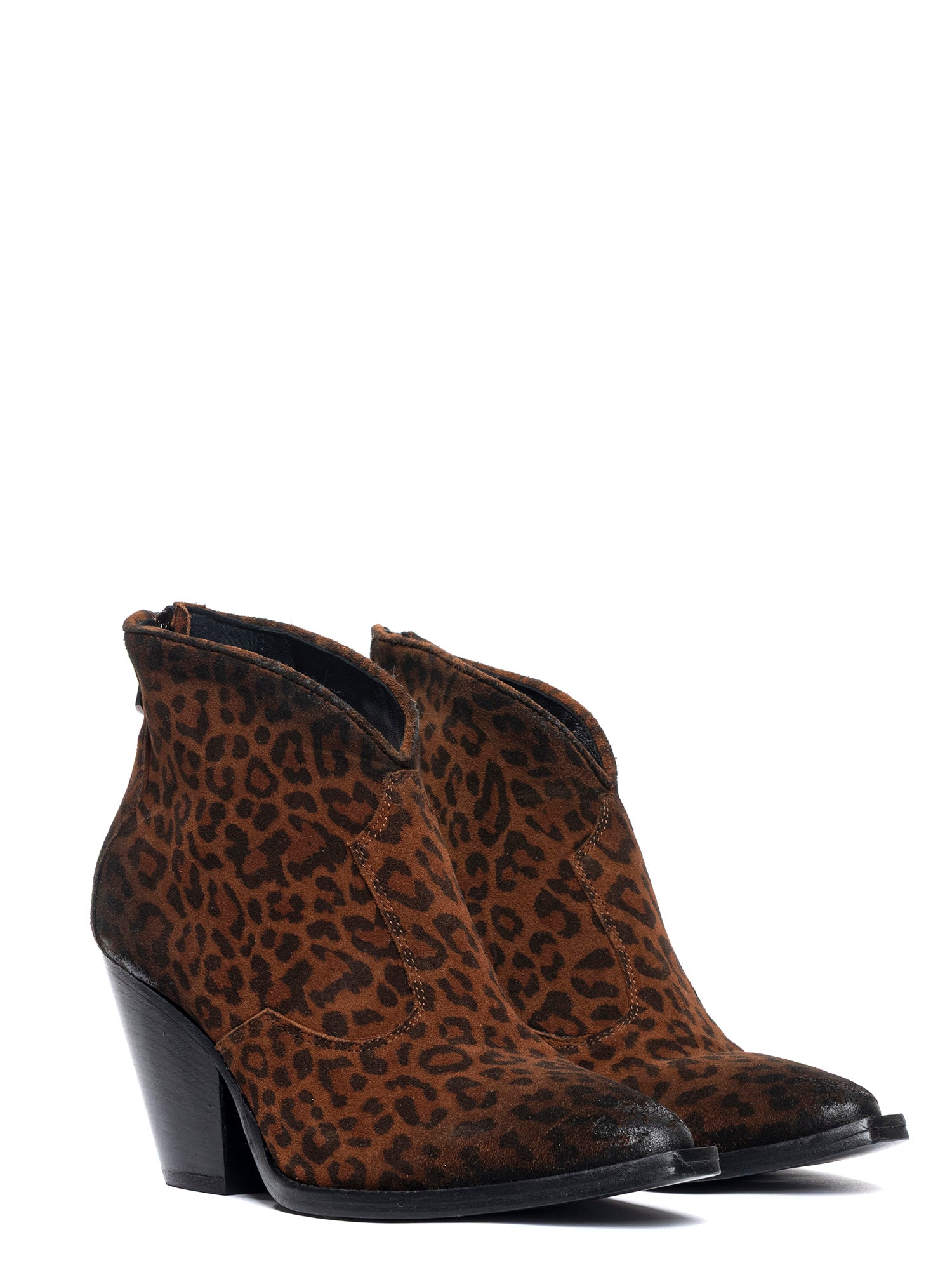 Tronchetti texani in camoscio leopard 2066